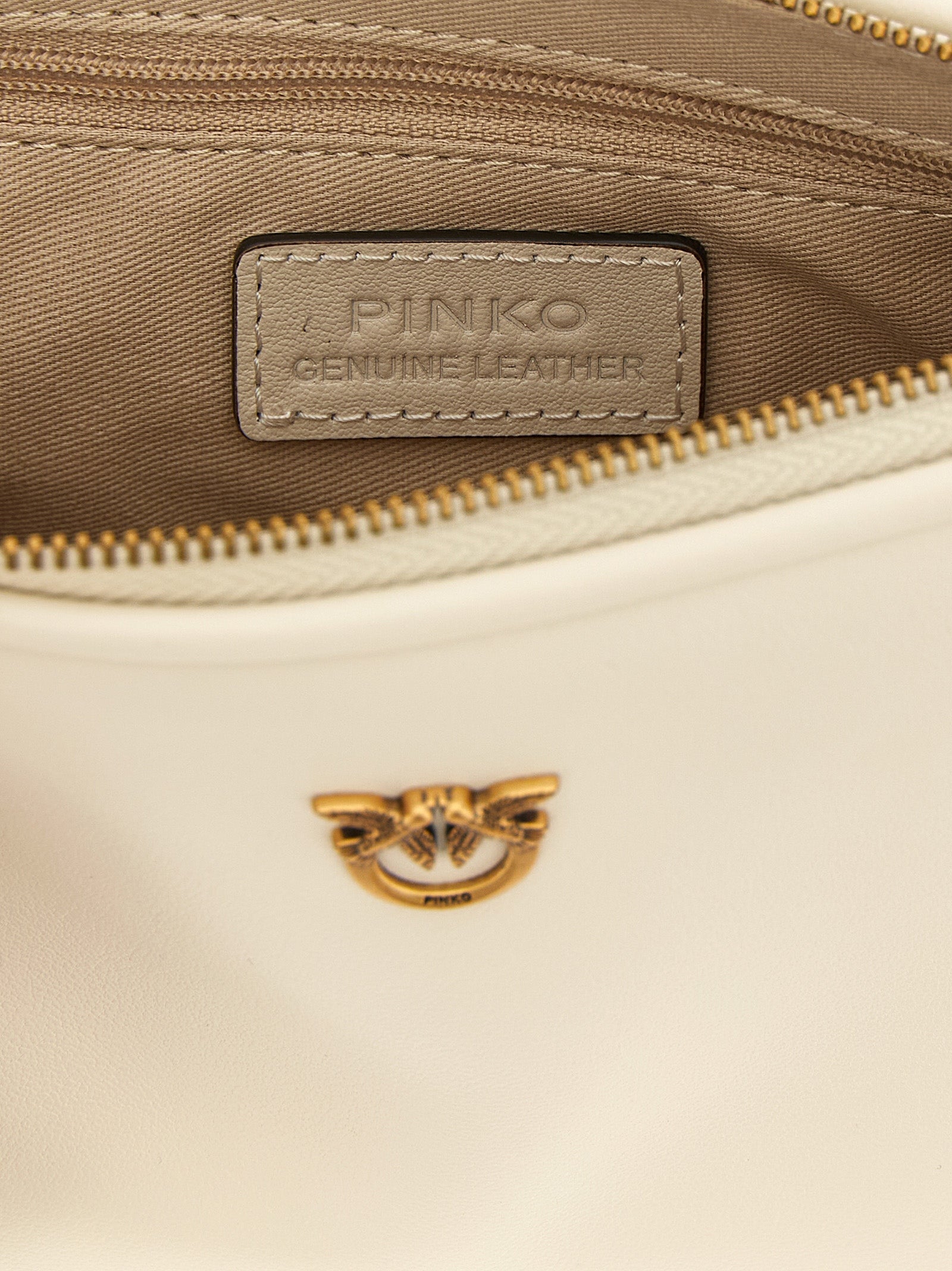 Discover the PINKO White Goatskin Crossbody Bag, an exquisite blend of artisanal luxury and modern elegance, perfect for those who appreciate refined sophistication.