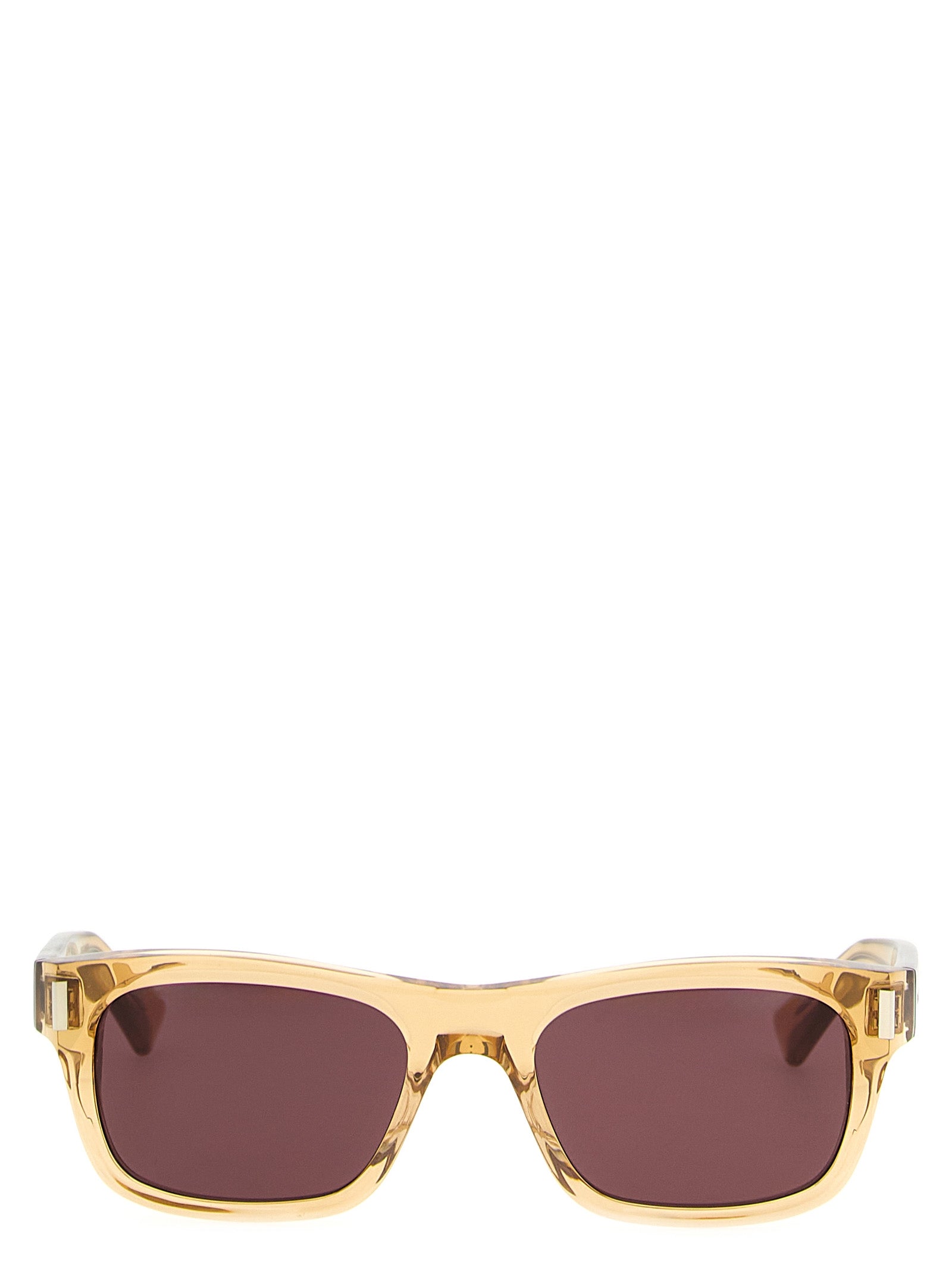 Elevate your style with Saint Laurent's SL 83 Beige Acetate Sunglasses, a luxurious blend of bold design and exquisite Italian craftsmanship, perfect for the discerning trendsetter.