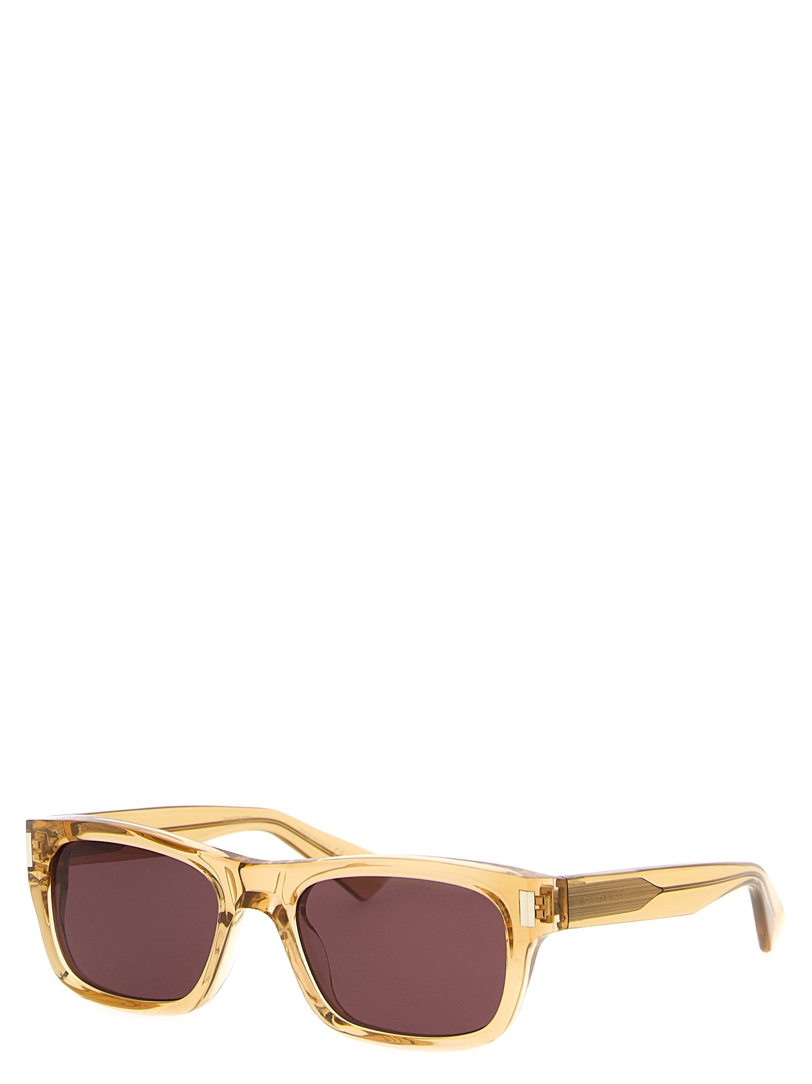 Discover the allure of Saint Laurent's SL 83 Beige Acetate Sunglasses, where exquisite Italian craftsmanship meets bold elegance, perfect for the discerning trendsetter.