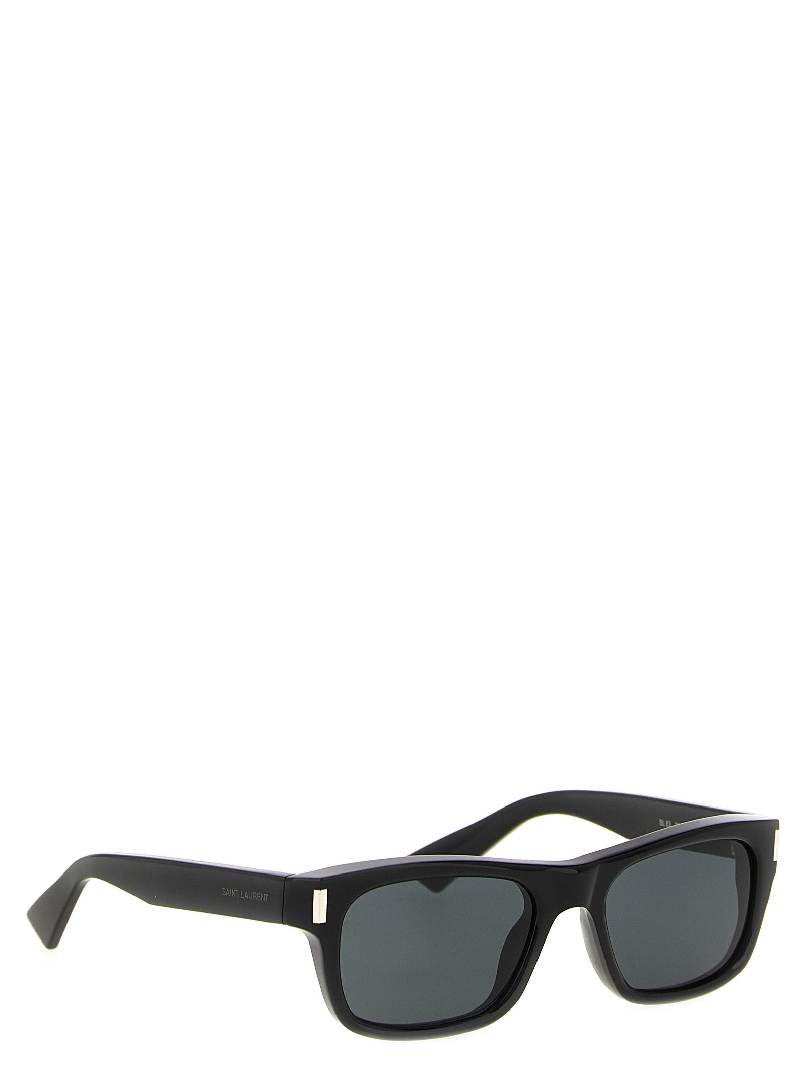Elevate your allure with SAINT LAURENT SL 83 sunglasses, expertly crafted in Italy from luxurious black acetate, embodying timeless elegance and sophistication.
