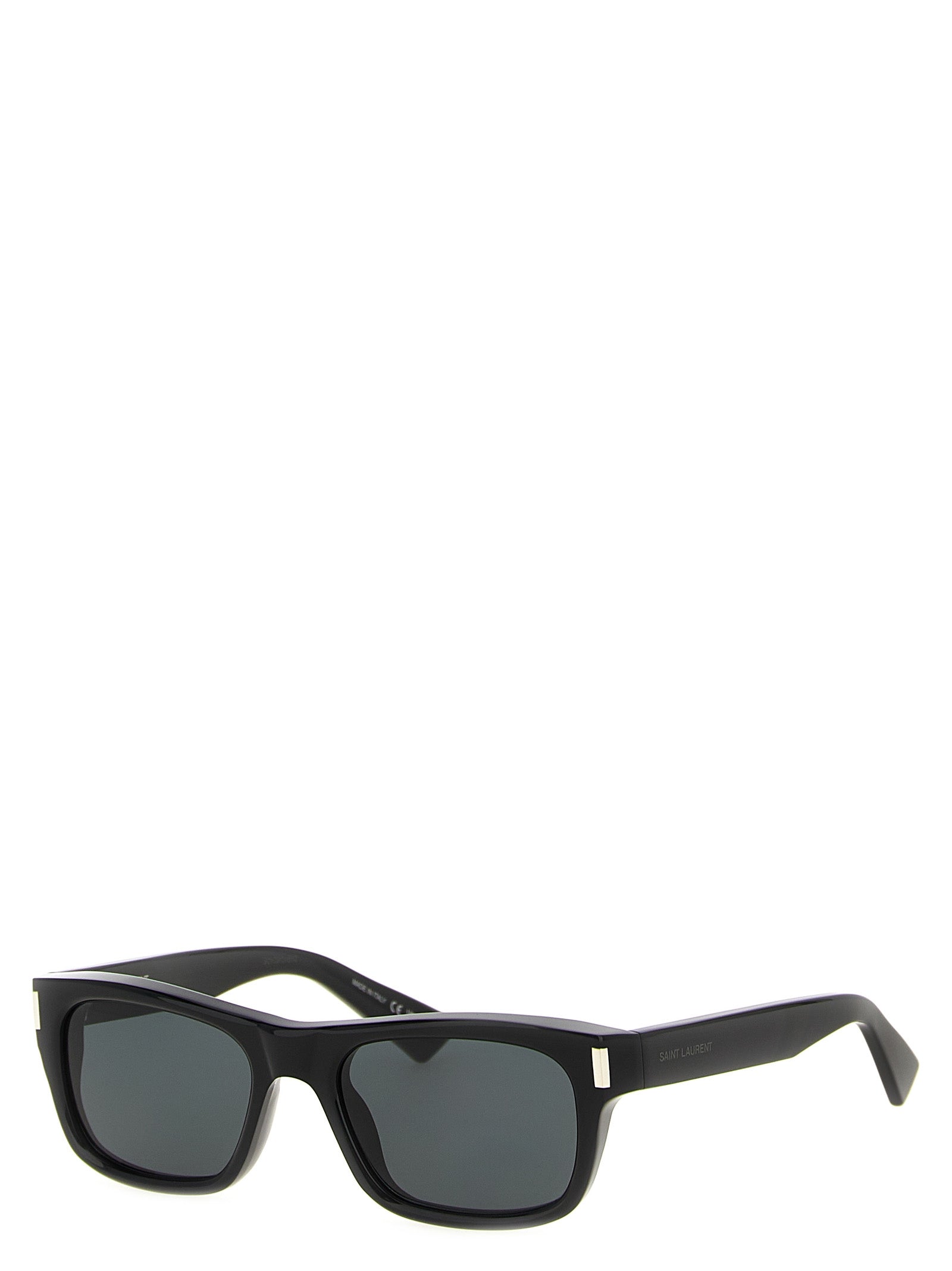 Indulge in the exquisite craftsmanship of Saint Laurent Black Acetate Sunglasses, where luxurious design meets timeless elegance, perfect for the discerning individual.