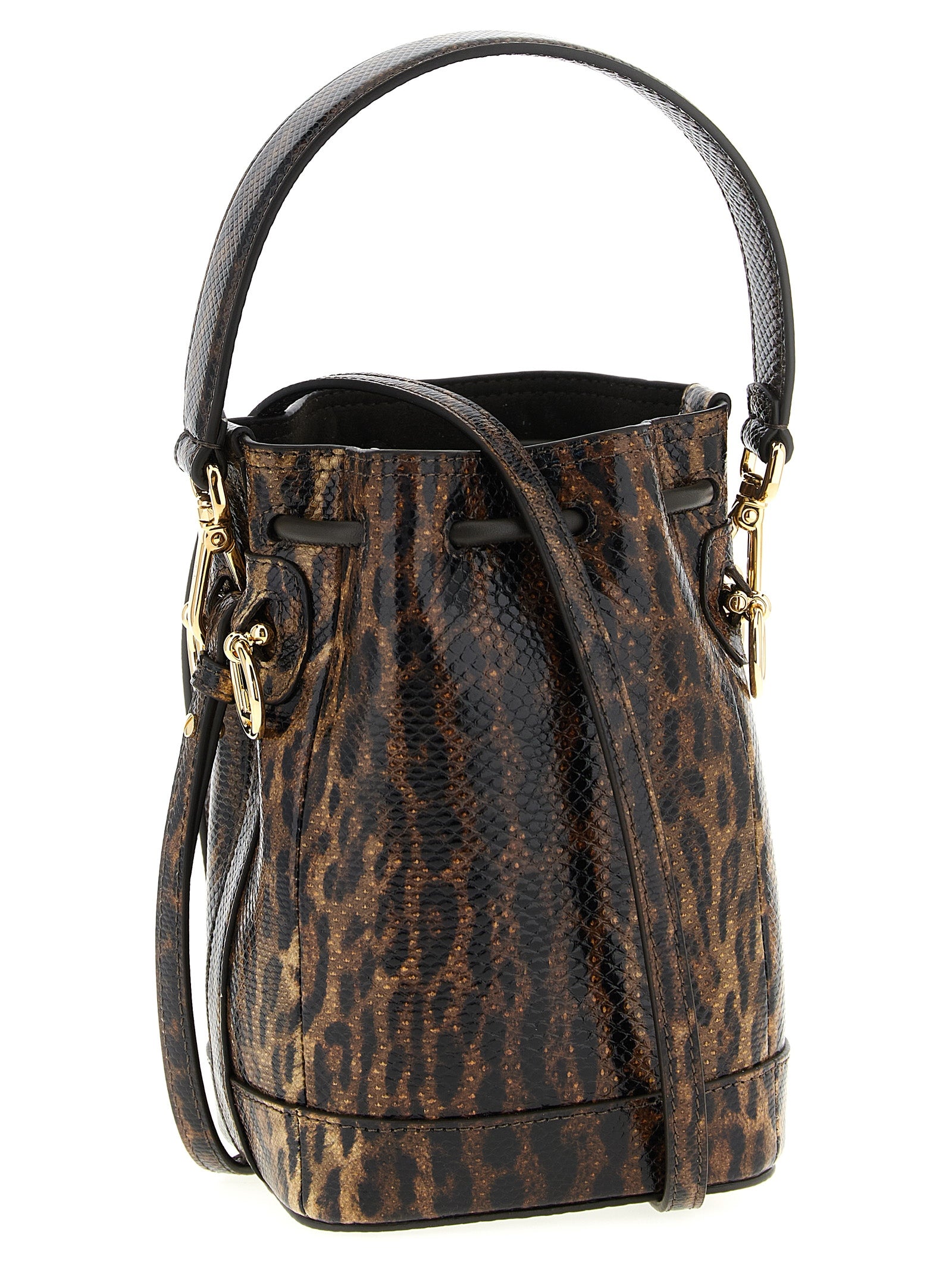 Discover the Fendi Mon Tresor mini bucket bag, a luxurious blend of karung snake leather and exquisite craftsmanship, designed for the discerning individual who embodies elegance.