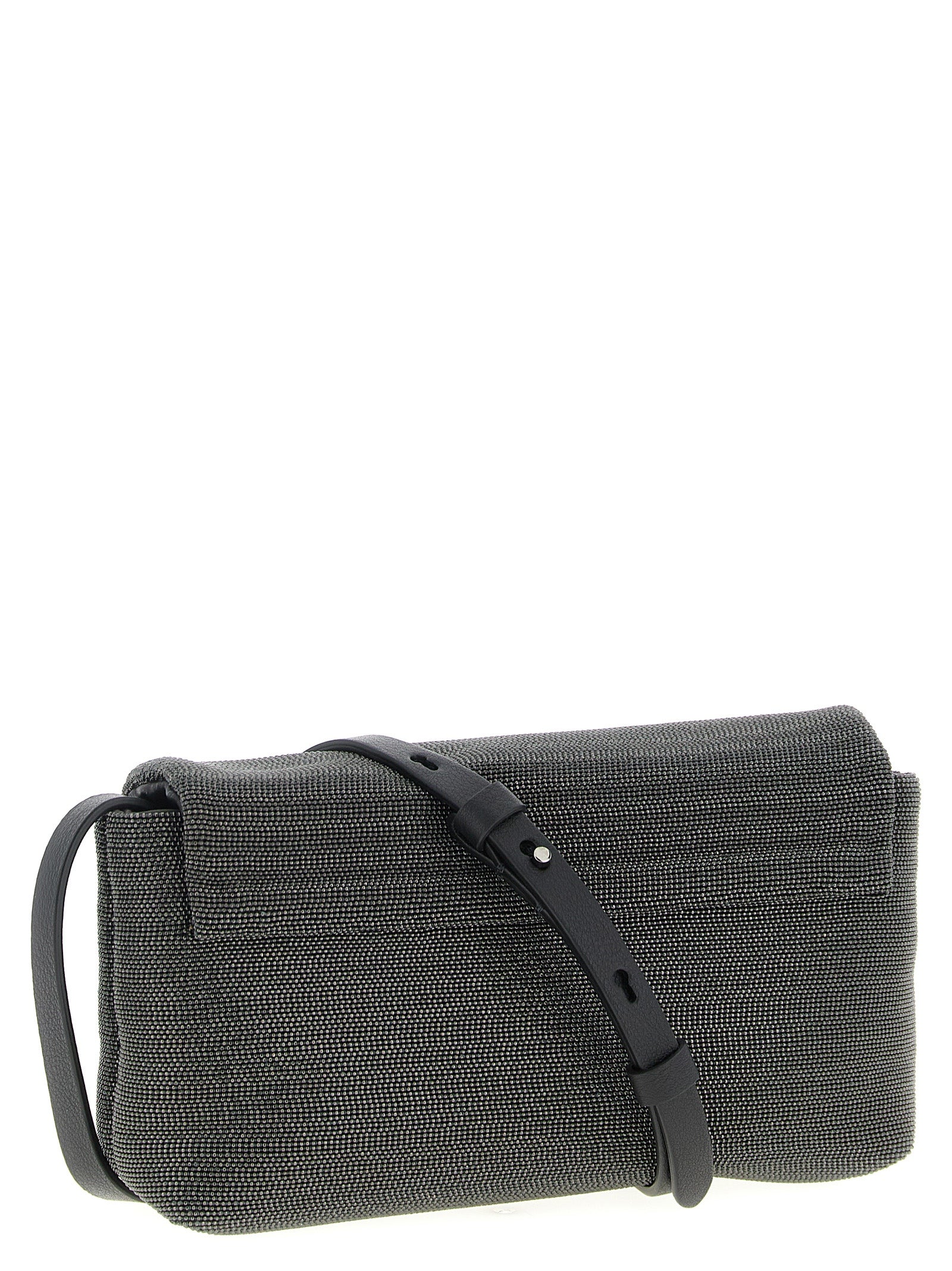 Brunello Cucinelli Black Leather Clutch Bag - Artisanal Luxury