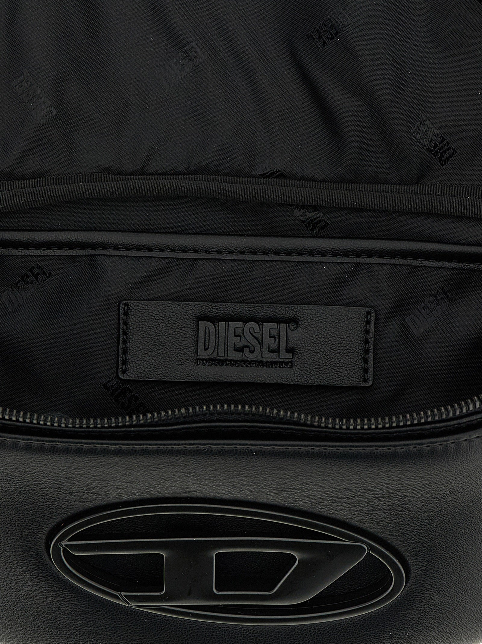 Diesel Black Polyethylene Crossbody Bag - Artisanal Luxury Statement
