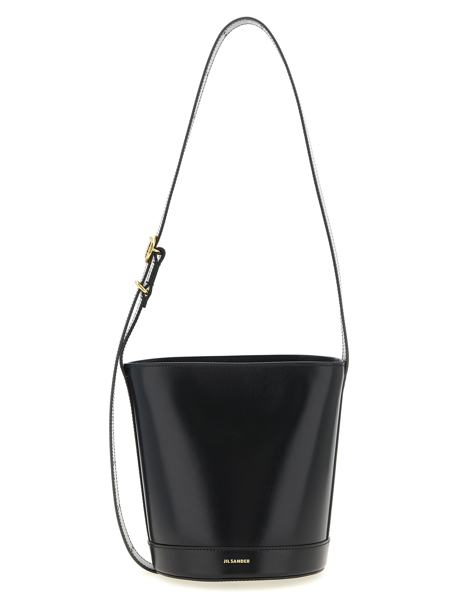 Indulge in the Jil Sander Black Calfskin Shoulder Bag, a timeless masterpiece of Italian craftsmanship, blending luxurious materials with versatile elegance for the discerning individual.