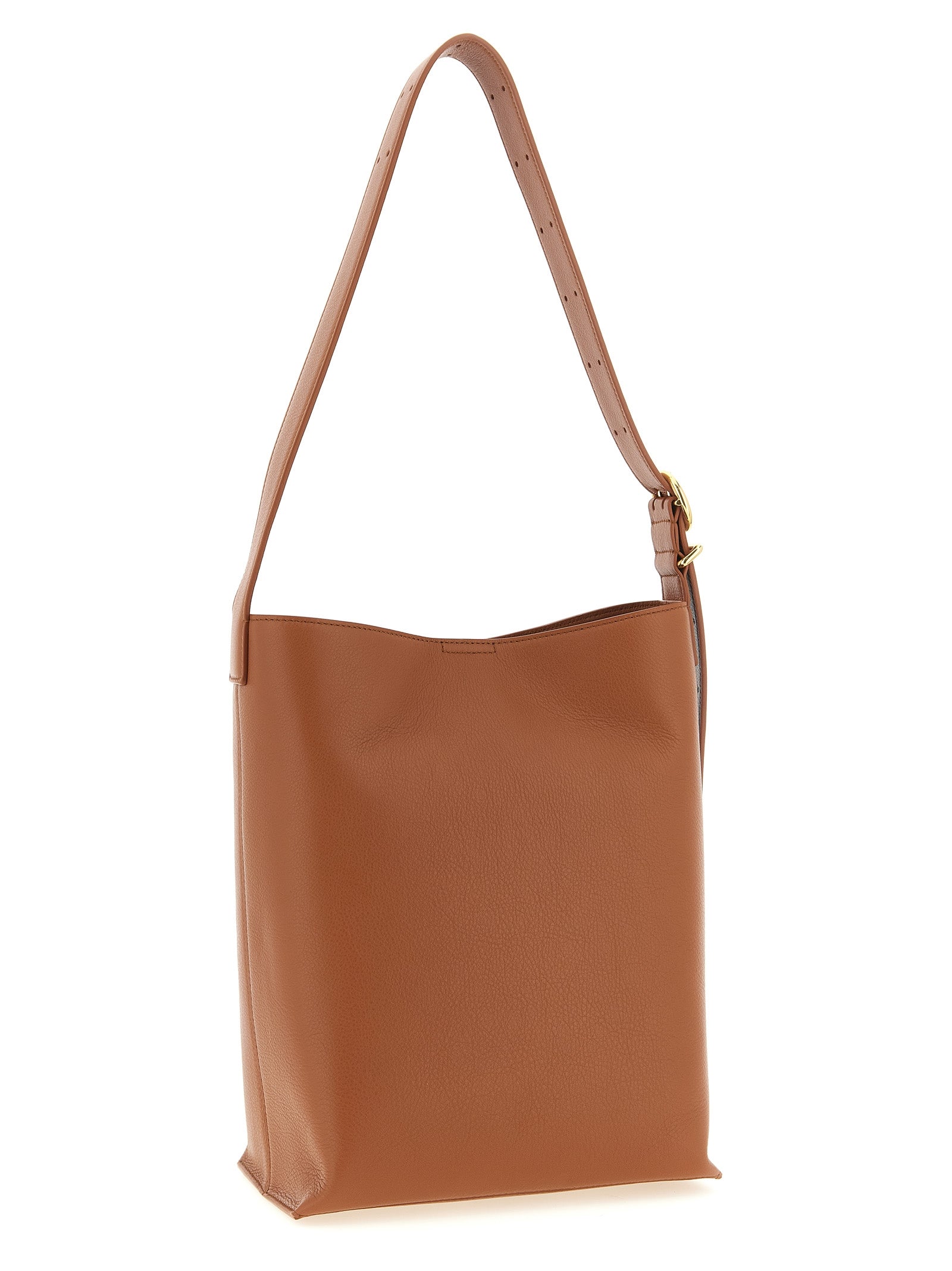 Indulge in the Jil Sander Brown Calfskin Shoulder Bag, a timeless masterpiece of Italian craftsmanship, merging luxury with functionality for the discerning individual.