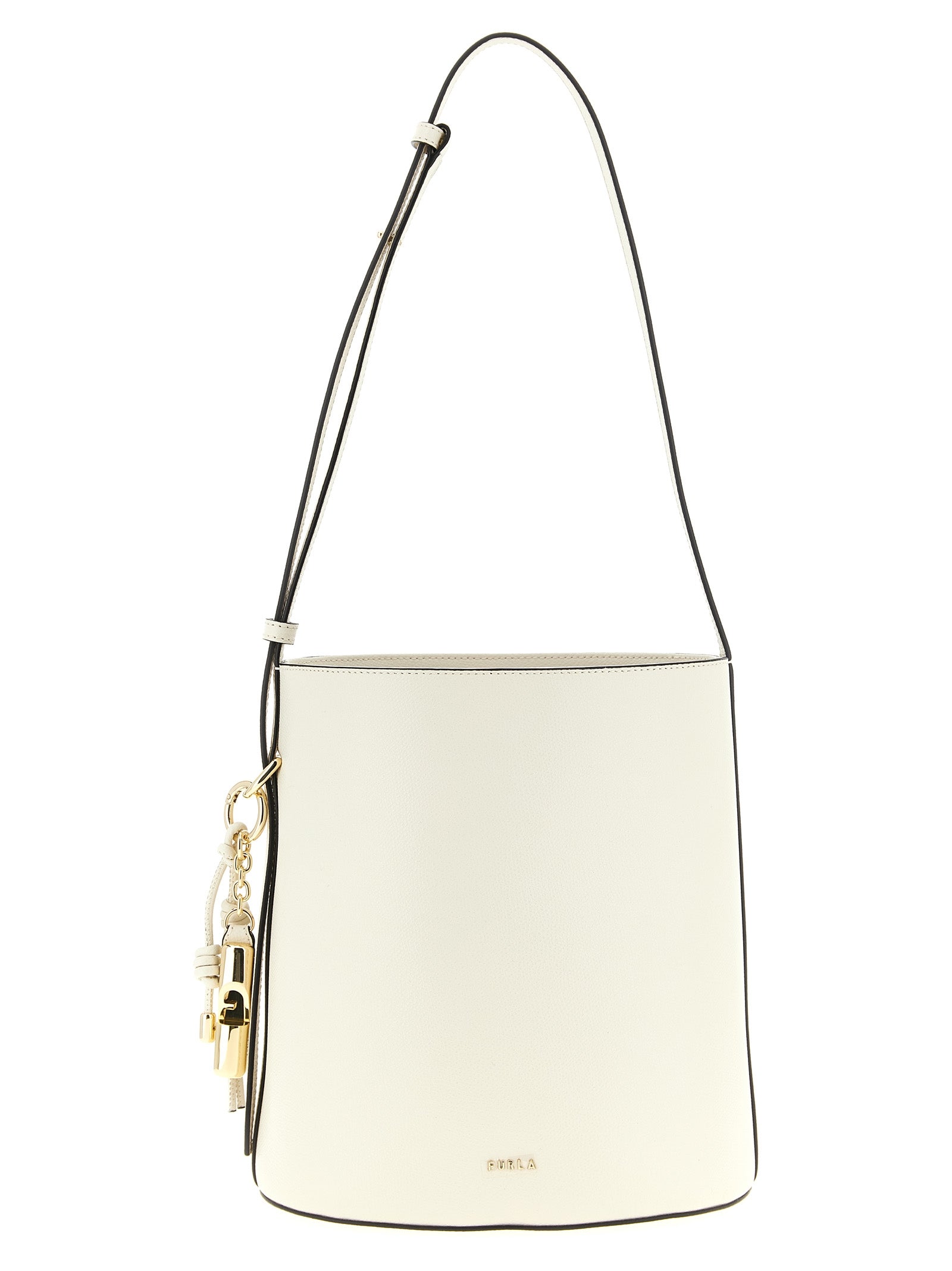 Discover the Furla Small 'Roxie' bucket bag, an exquisite blend of 100% calfskin leather and artisanal craftsmanship, embodying timeless elegance for every occasion.