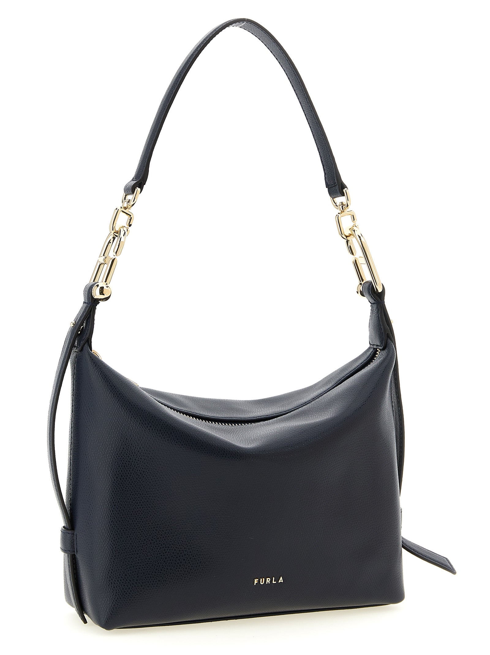 Discover the FURLA Tonie shoulder bag, a luxurious blend of fine calfskin leather and modern design, embodying elegance for the discerning connoisseur.