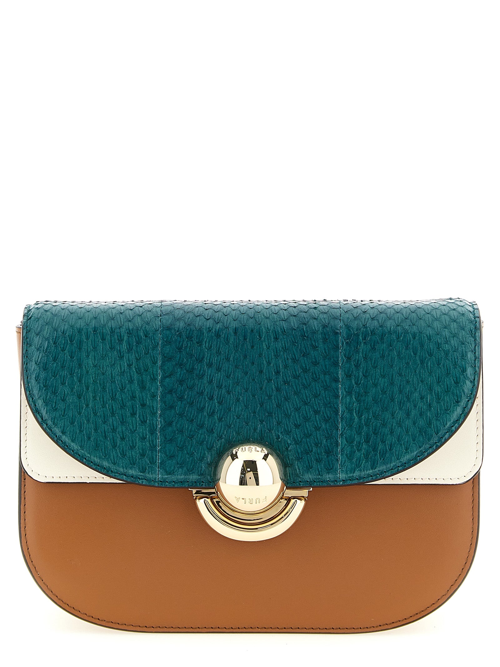Furla Multicolor Lamb Leather Crossbody Bag, Artisanal Luxury