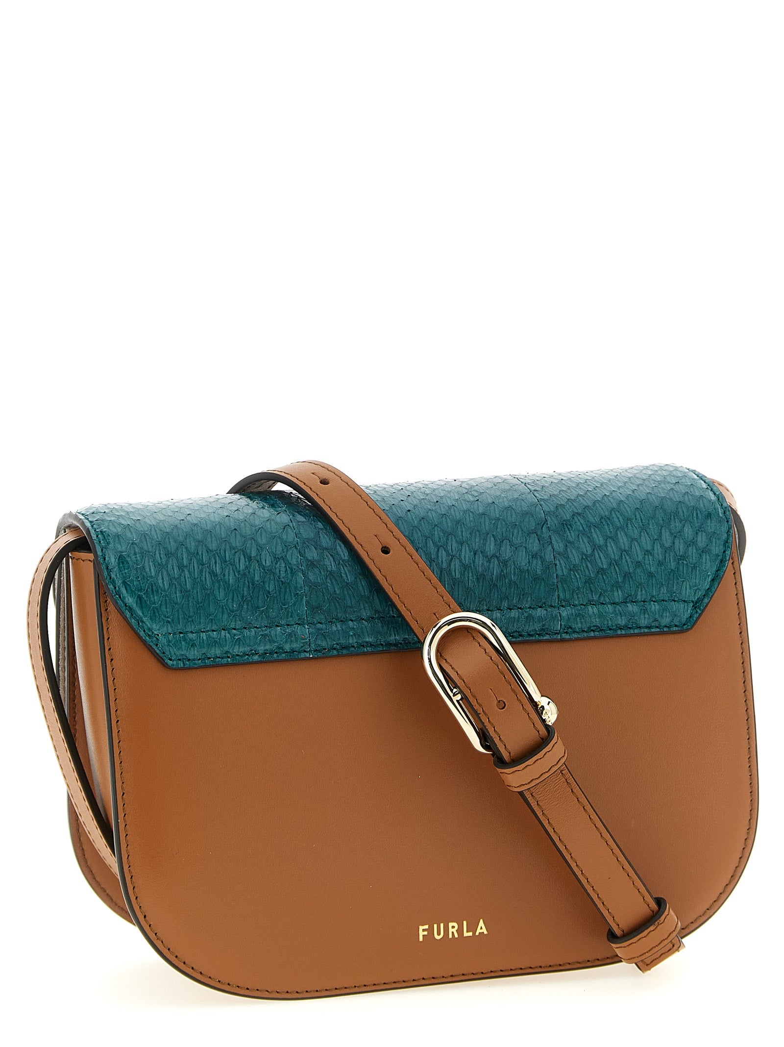 Furla Multicolor Lamb Leather Crossbody Bag, Artisanal Luxury