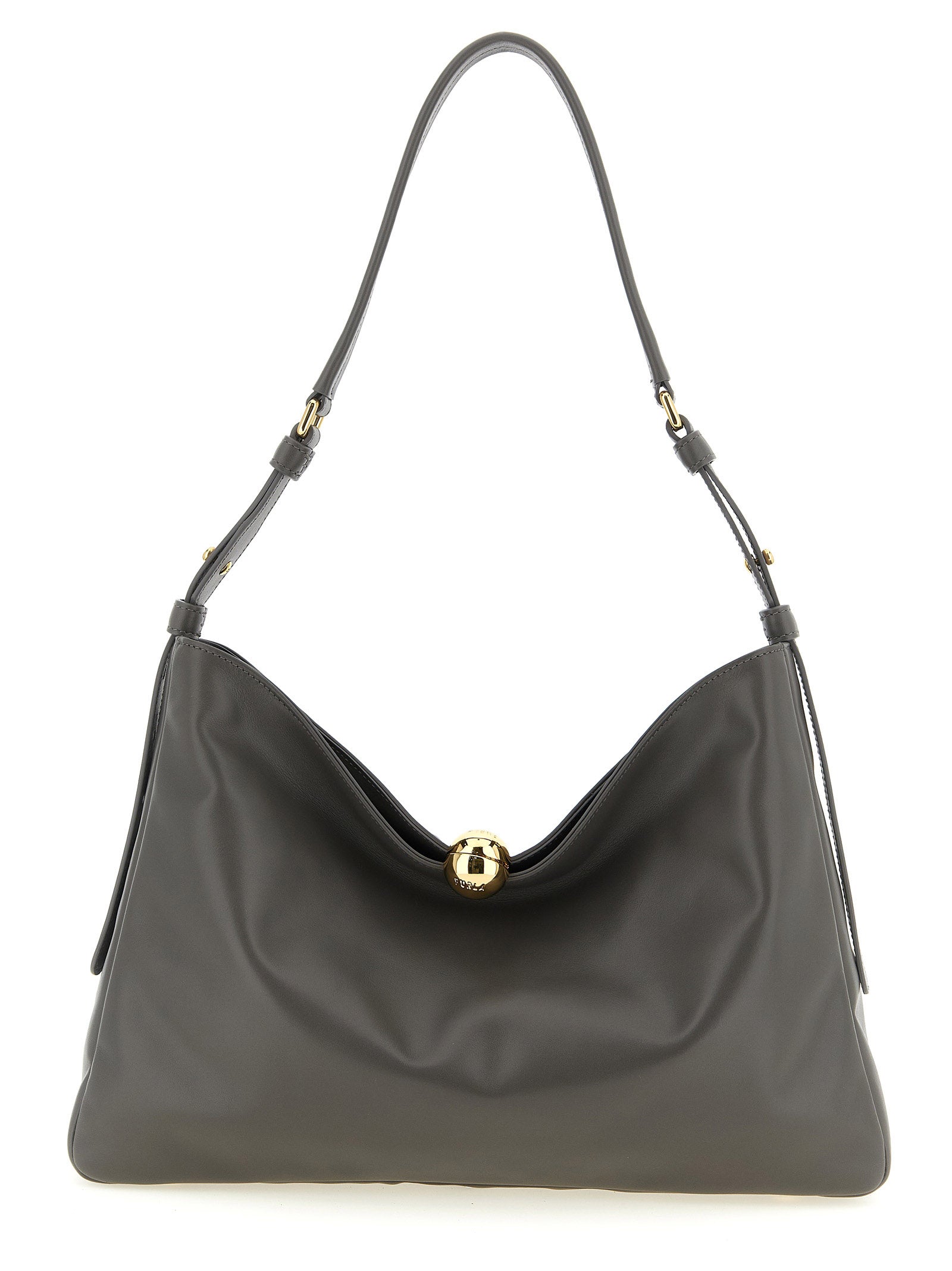 Discover the Furla Gray Calfskin Shoulder Bag, a masterpiece of Italian craftsmanship, blending modern elegance with timeless allure for the discerning individual.