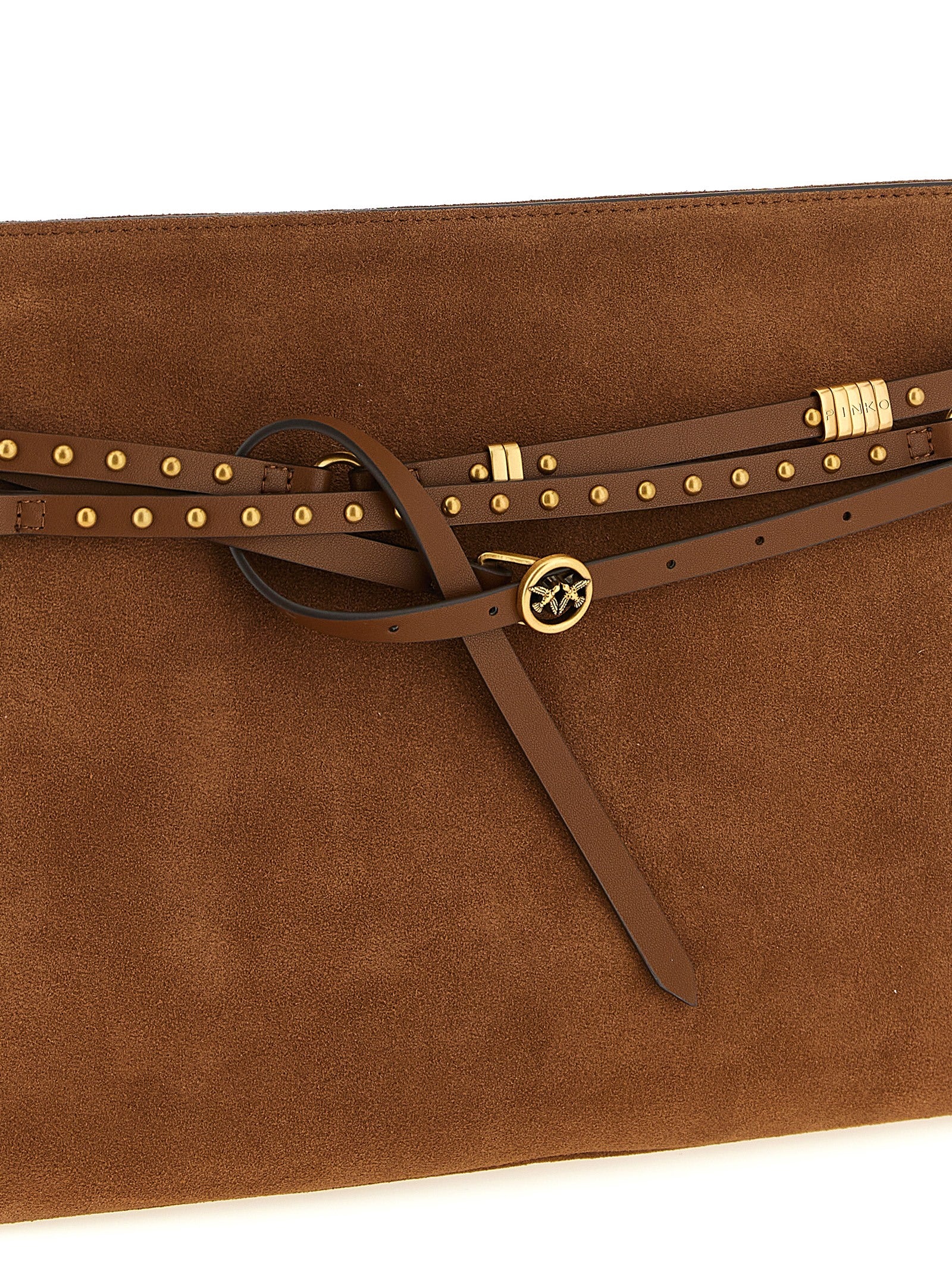 Discover the PINKO Brown Cowhide Shoulder Bag, a luxurious blend of artisanal craftsmanship and chic design, perfect for elevating any sophisticated ensemble.