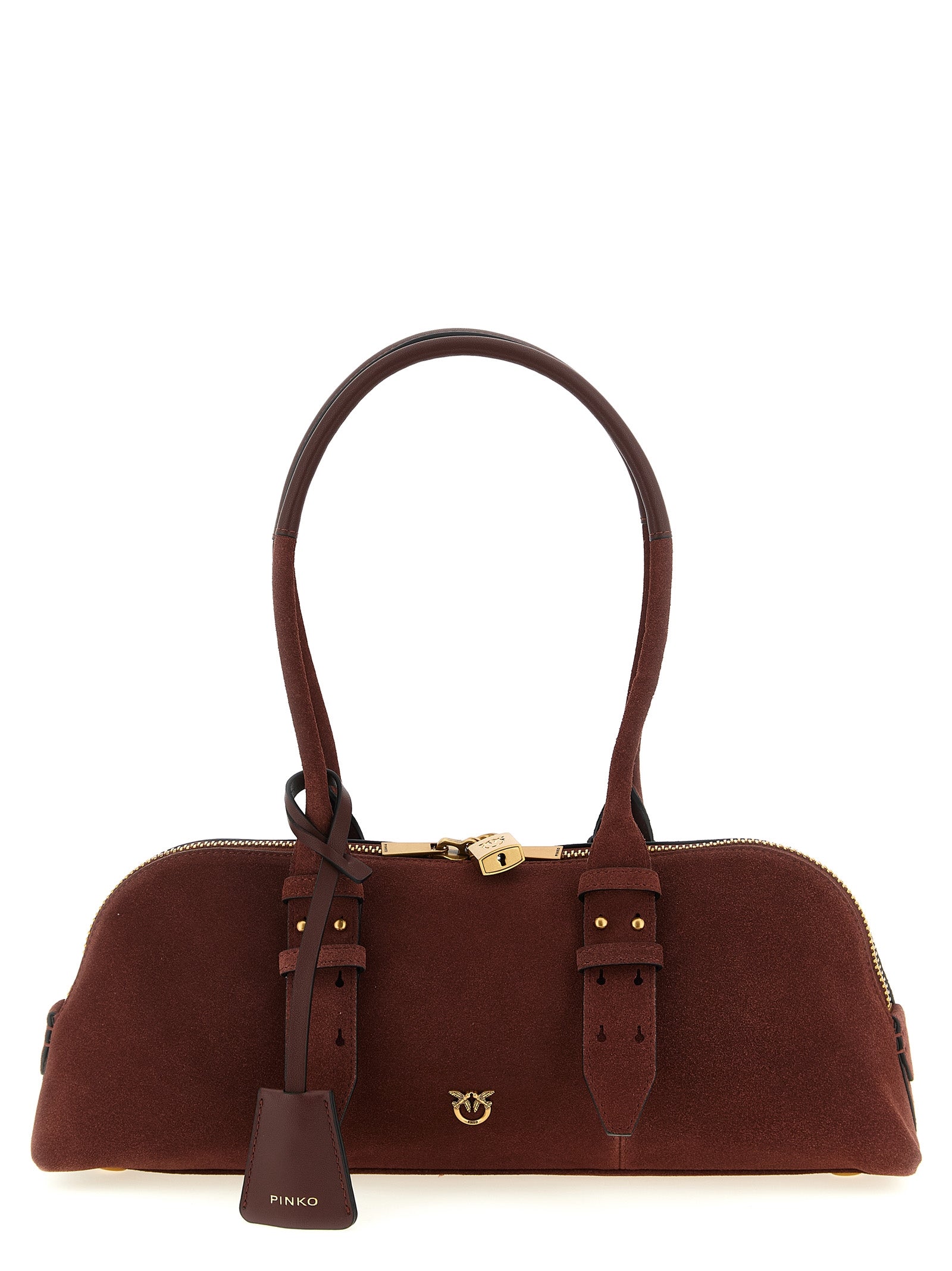 Indulge in the exquisite PINKO Bordeaux Cowhide Shoulder Bag, a symbol of artisanal luxury that elevates your style with its rich craftsmanship and timeless elegance.
