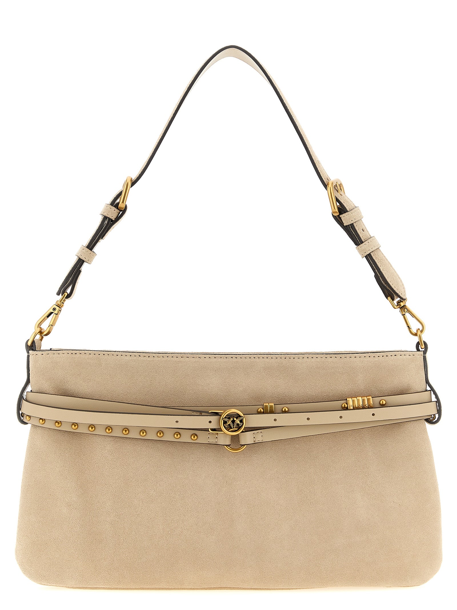 Elevate your style with the PINKO Beige Cowhide Shoulder Bag, a masterpiece of artisanal luxury and timeless design, perfect for discerning tastes.