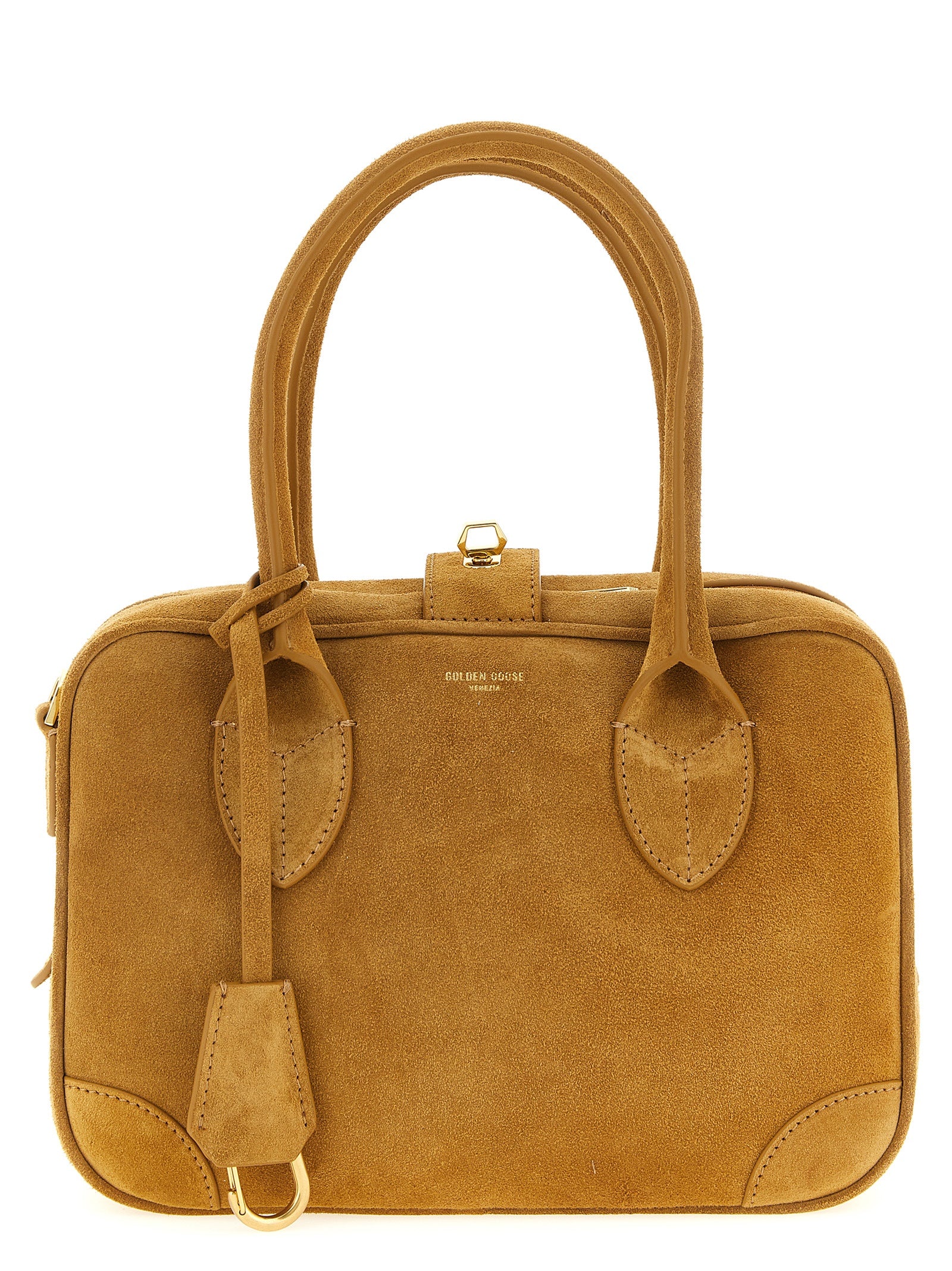 Golden Goose Beige Cowhide Handbag - Artisanal Luxury Accessory