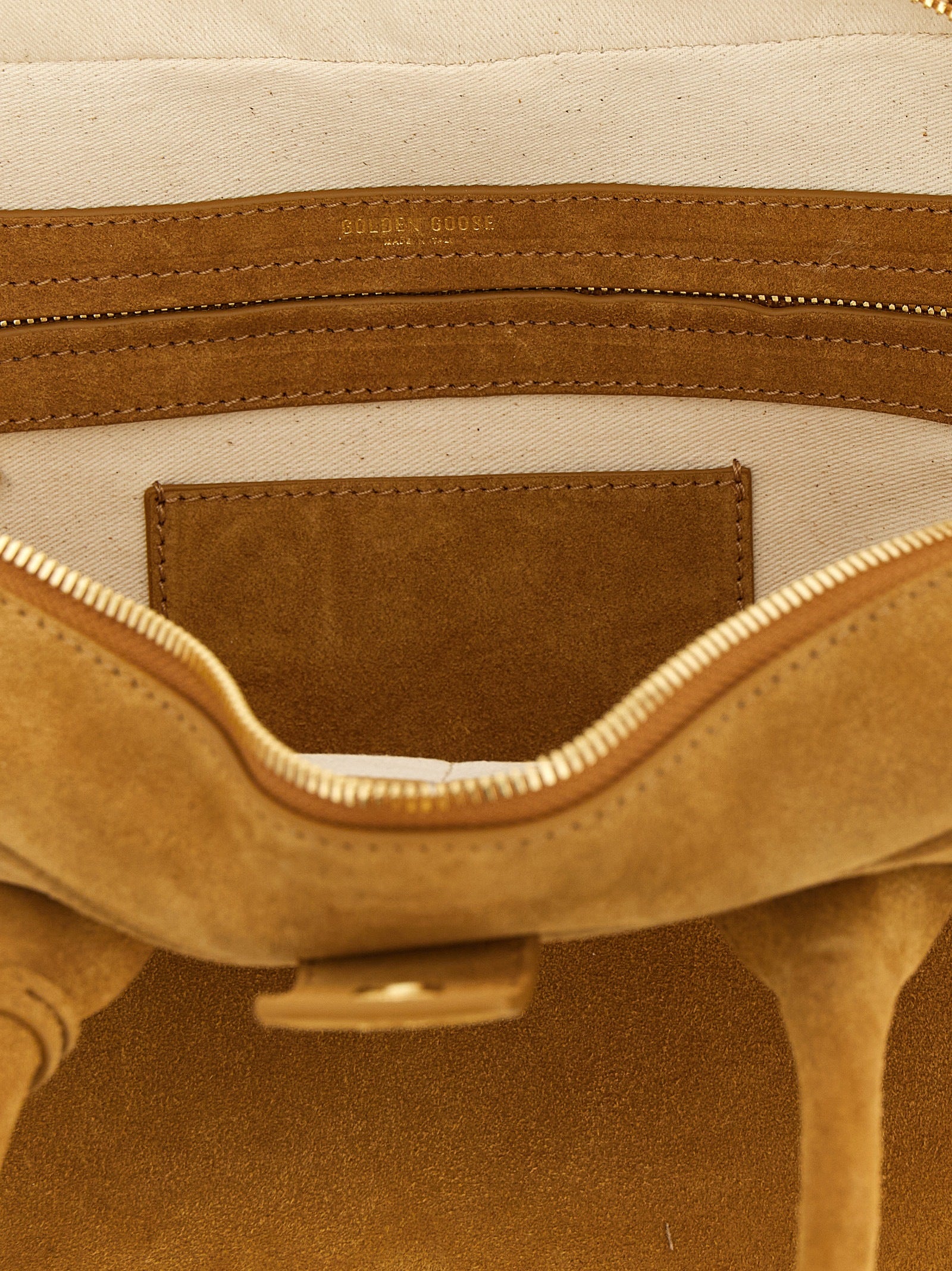 Golden Goose Beige Cowhide Handbag - Artisanal Luxury Accessory