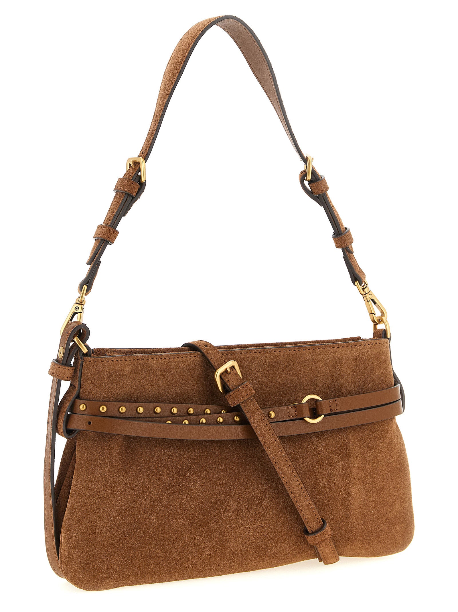 Discover the PINKO Brown Lamb Leather Shoulder Bag, a masterpiece of artisanal elegance and luxurious craftsmanship, perfect for elevating any sophisticated ensemble.