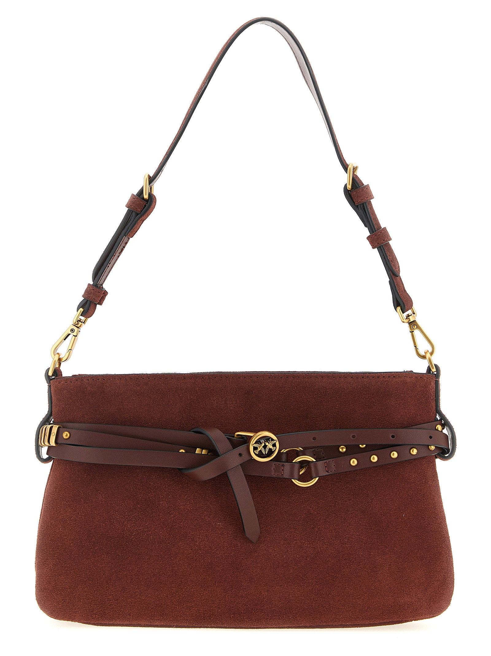Discover the PINKO Bordeaux Lamb Leather Shoulder Bag, a masterpiece of artisanal luxury, crafted from exquisite lamb leather for the discerning individual.