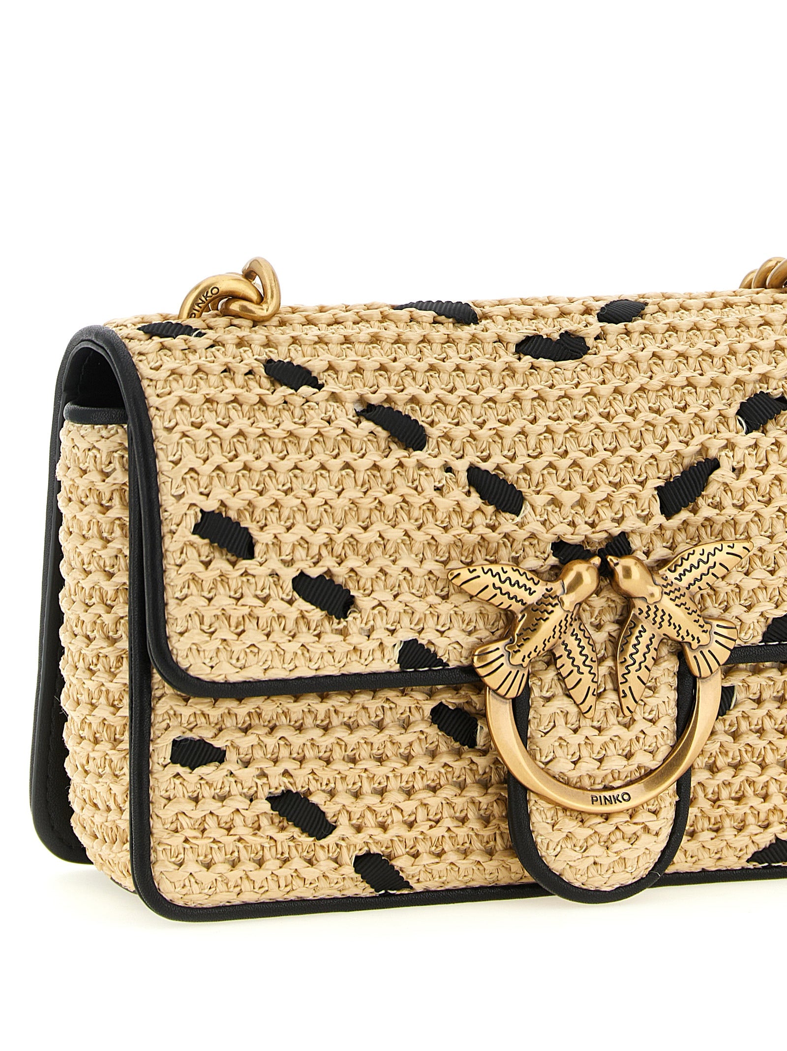 Indulge in the PINKO Beige Cowhide Crossbody Bag, a luxurious blend of artisanal craftsmanship and chic design that elevates your style with timeless elegance.