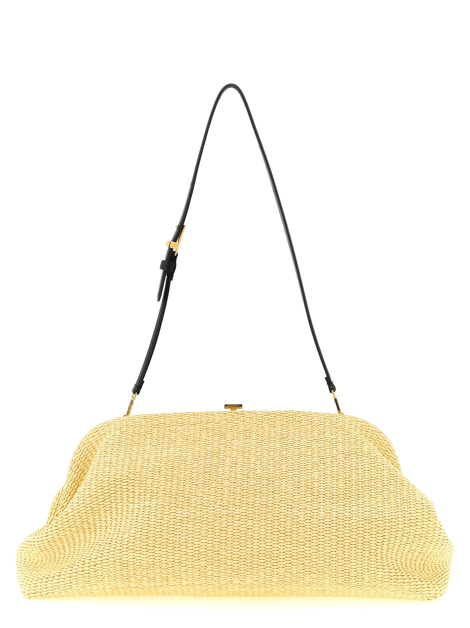 Alberta Ferretti Beige Viscose Clutch Bag - Artisanal Luxury