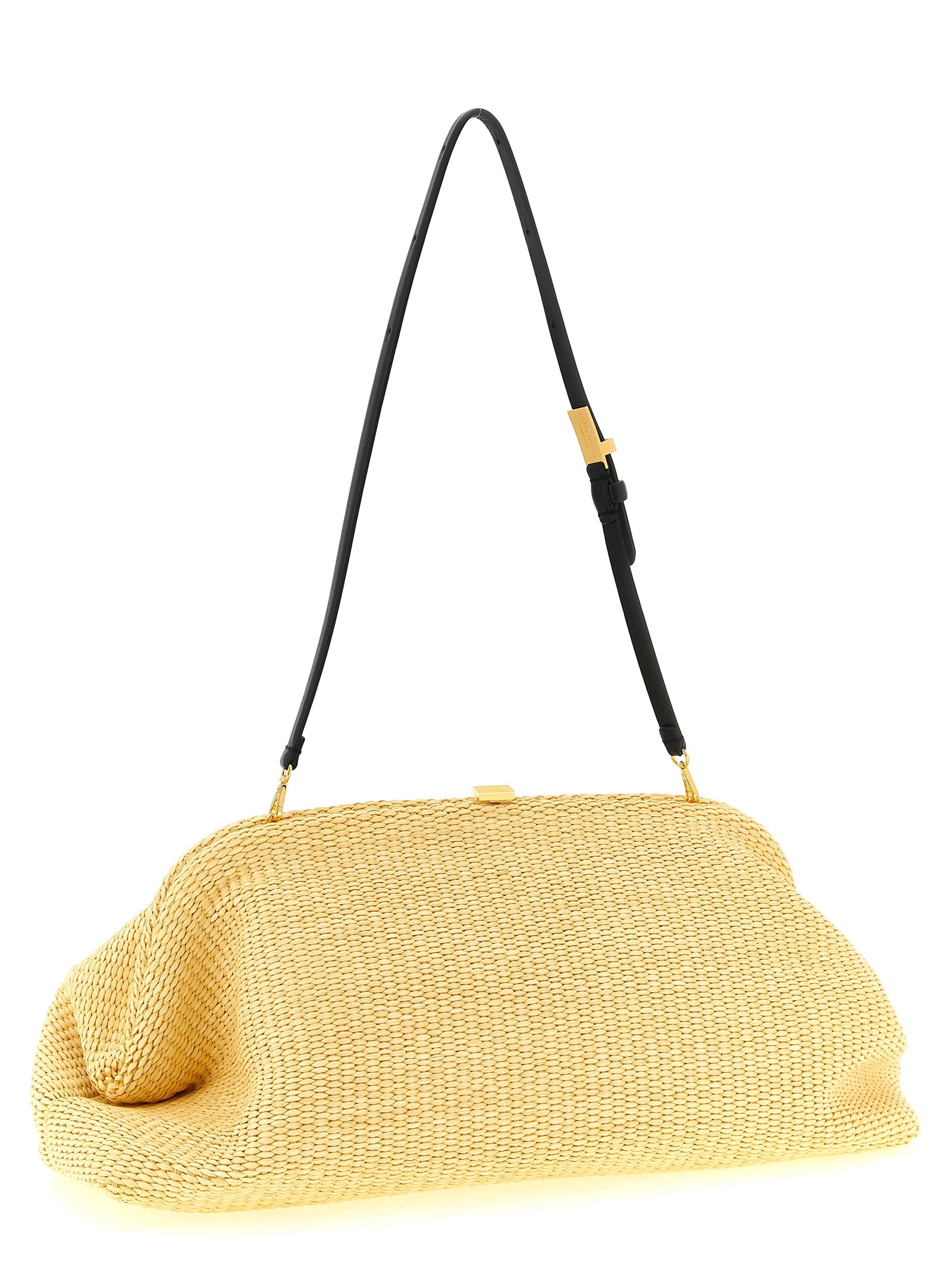 Alberta Ferretti Beige Viscose Clutch Bag - Artisanal Luxury