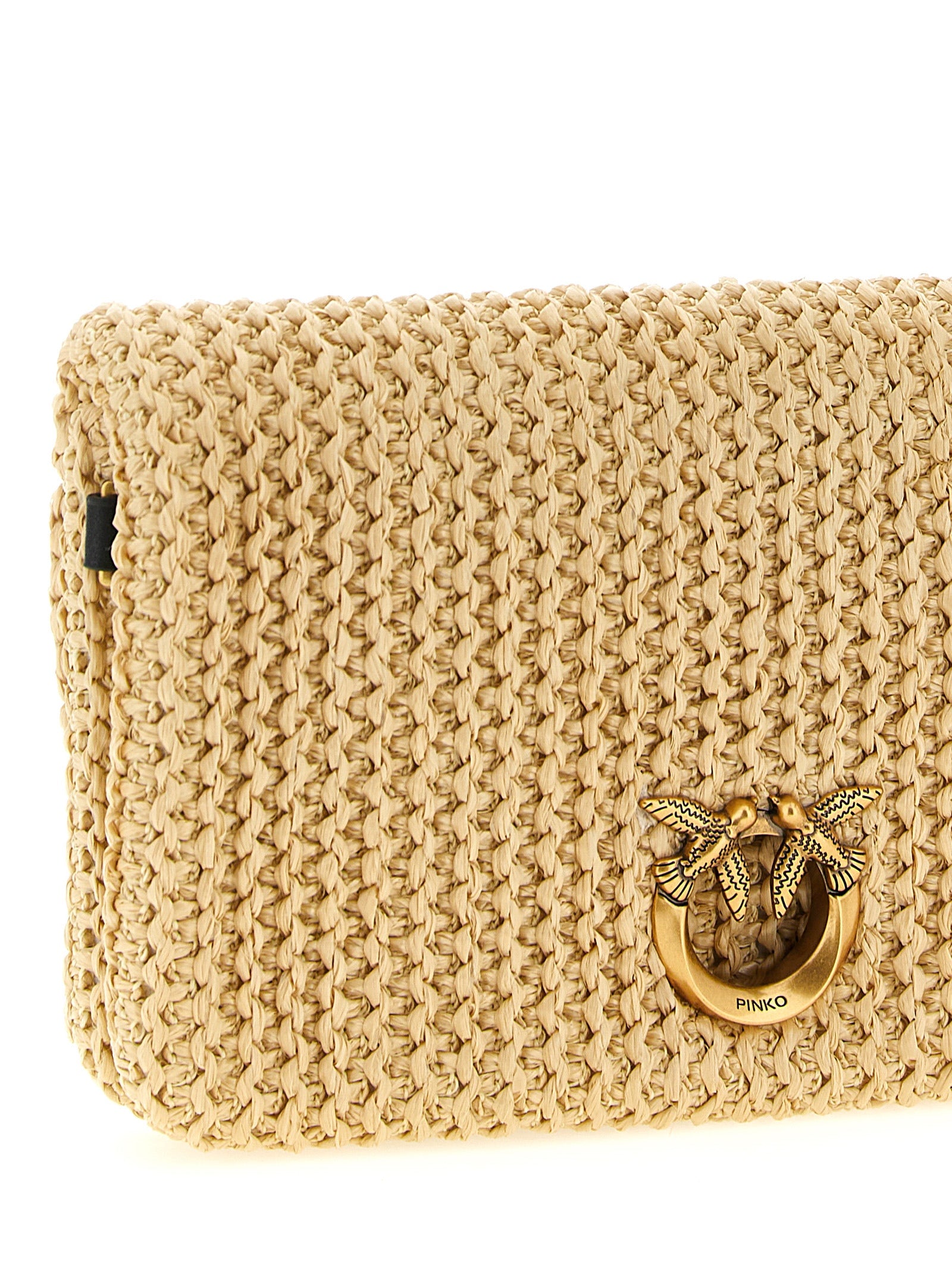 Elevate your style with the PINKO Beige Polypropylene Clutch, a masterpiece of artisanal design and luxurious allure, perfect for any sophisticated occasion.
