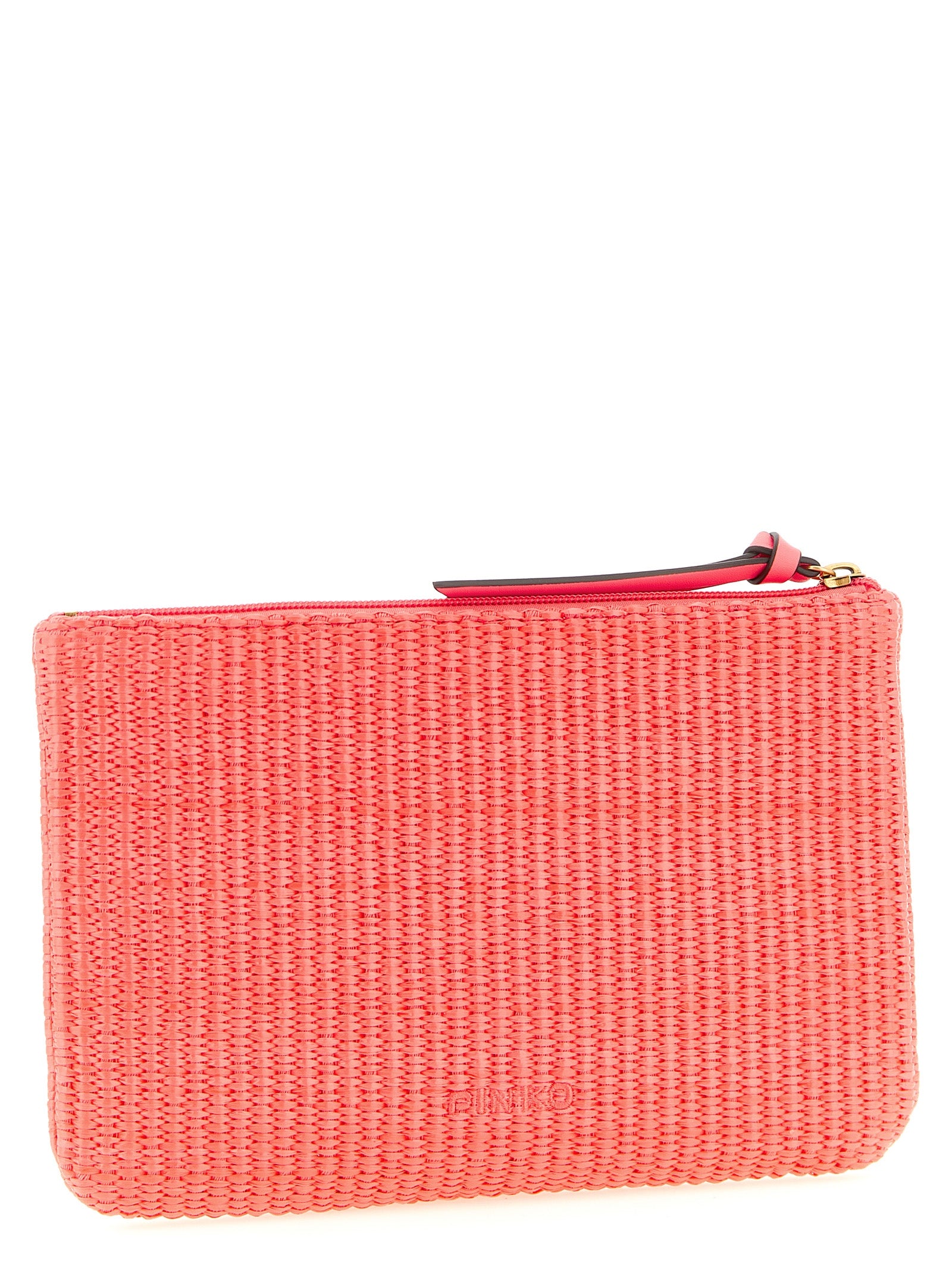 Indulge in the PINKO Fuchsia Polypropylene Clutch Bag, a handcrafted luxury accessory that embodies artisanal elegance and vibrant sophistication for every occasion.