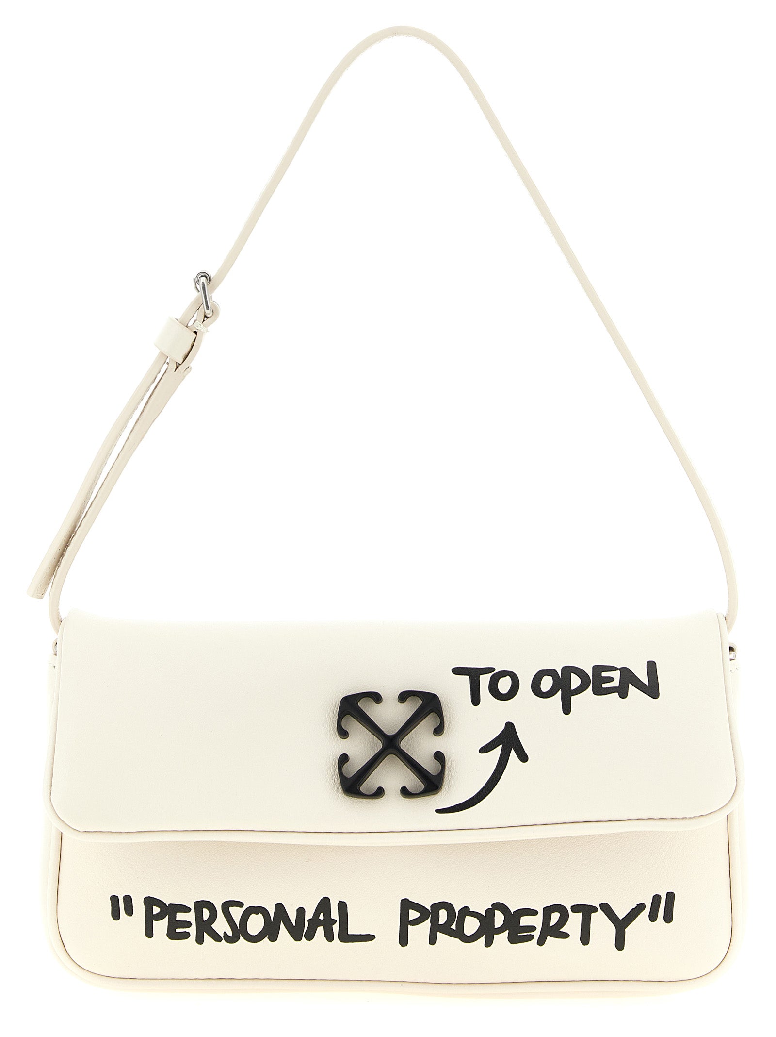 Off-White Bicolor Lamb Leather Shoulder Bag