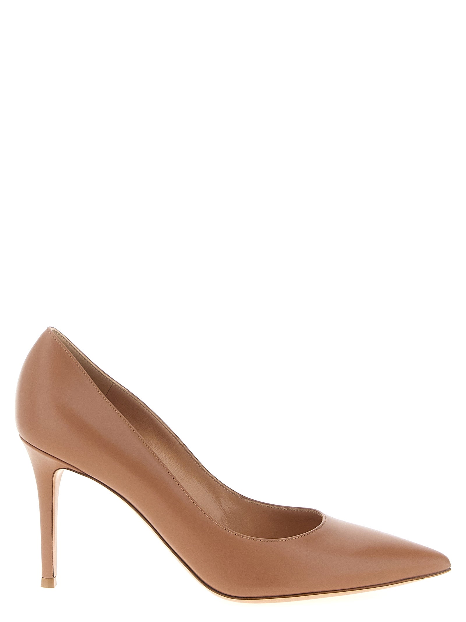 Experience the exquisite craftsmanship of Gianvito Rossi's Beige Calfskin High Heel Pumps, where luxury meets sophistication for the discerning individual.