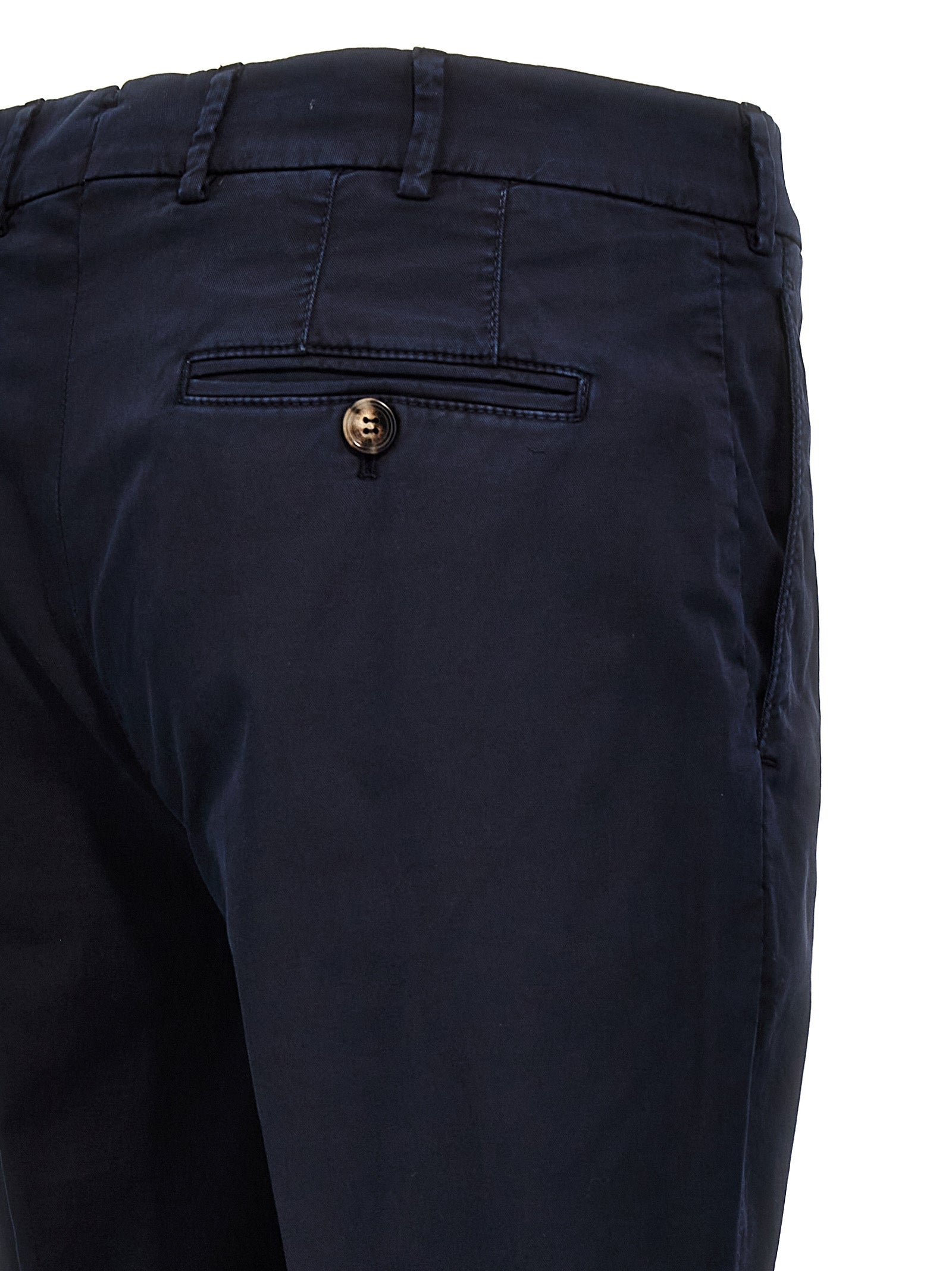 Brunello Cucinelli Blue Cotton Casual Pants - Designer Elegance