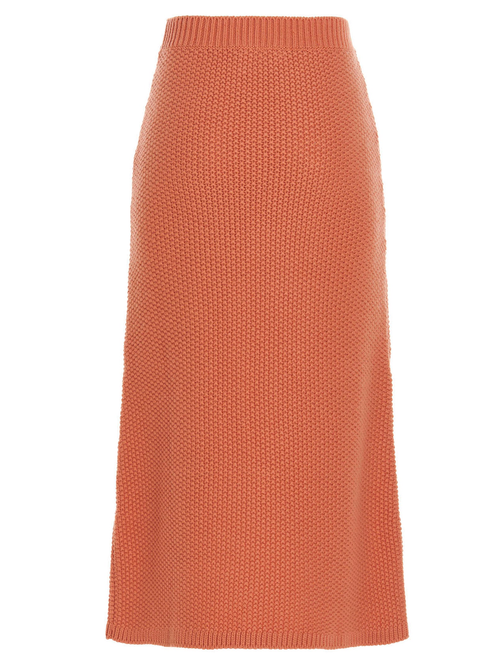 Chloé Orange Cashmere Mini Skirt, Designer Couture Elegance