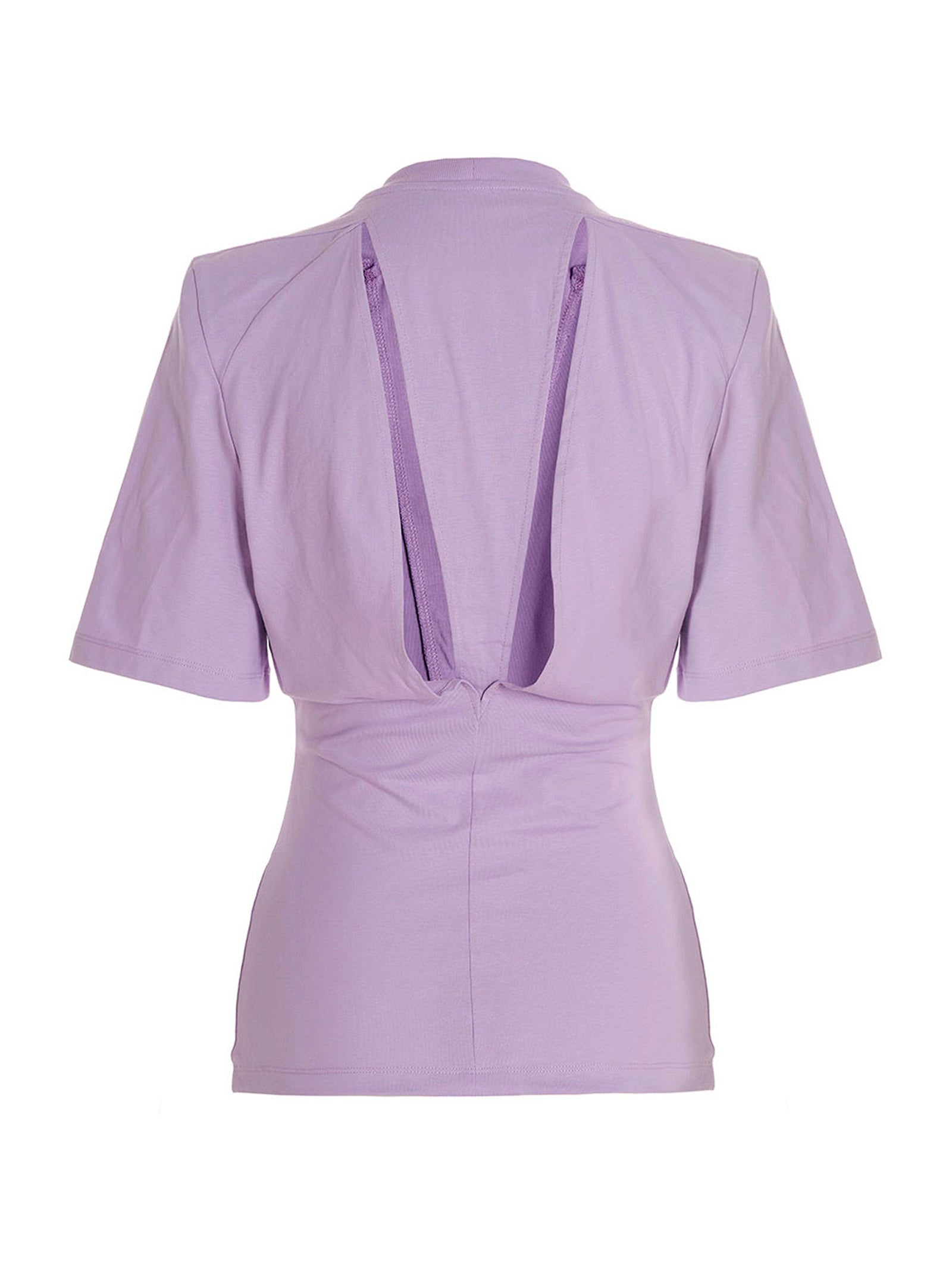 The Attico Purple Cotton T-Shirt - Timeless Couture Elegance