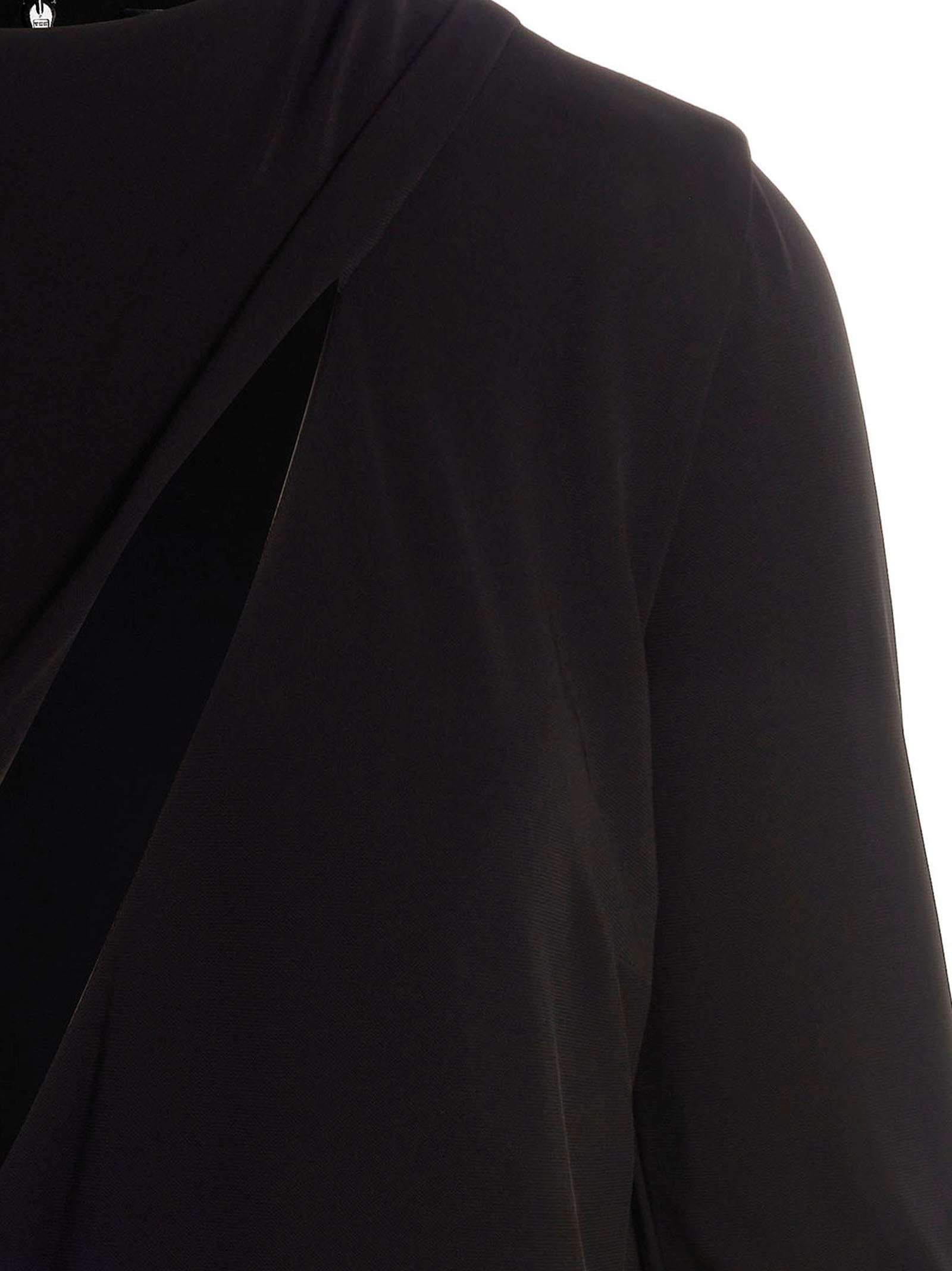 Indulge in the Versace Black Viscose Short Dress, a masterpiece of elegance with bold cut-out details, crafted for those who embody sophistication and allure.