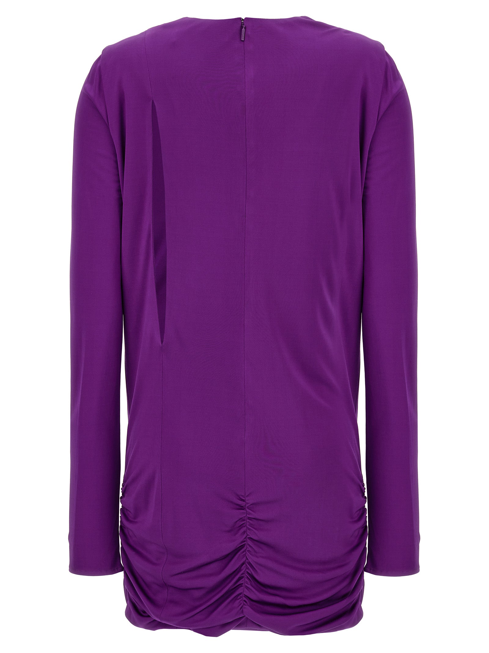 Indulge in the exquisite elegance of the Versace Purple Viscose Short Dress, where luxurious craftsmanship meets striking design, perfect for the discerning fashion connoisseur.