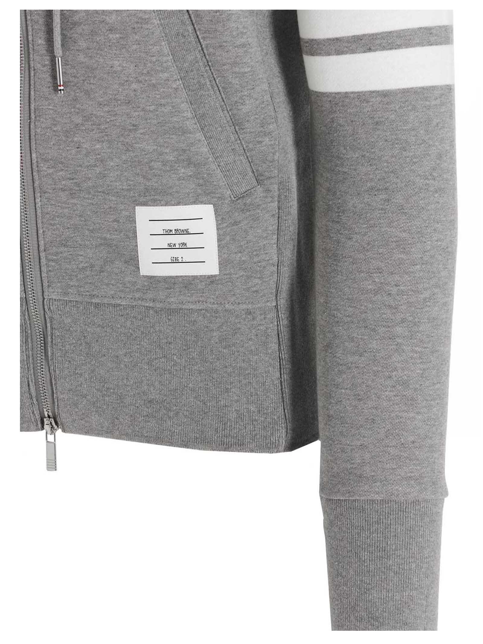 Thom Browne Gray Cotton Sweatshirt