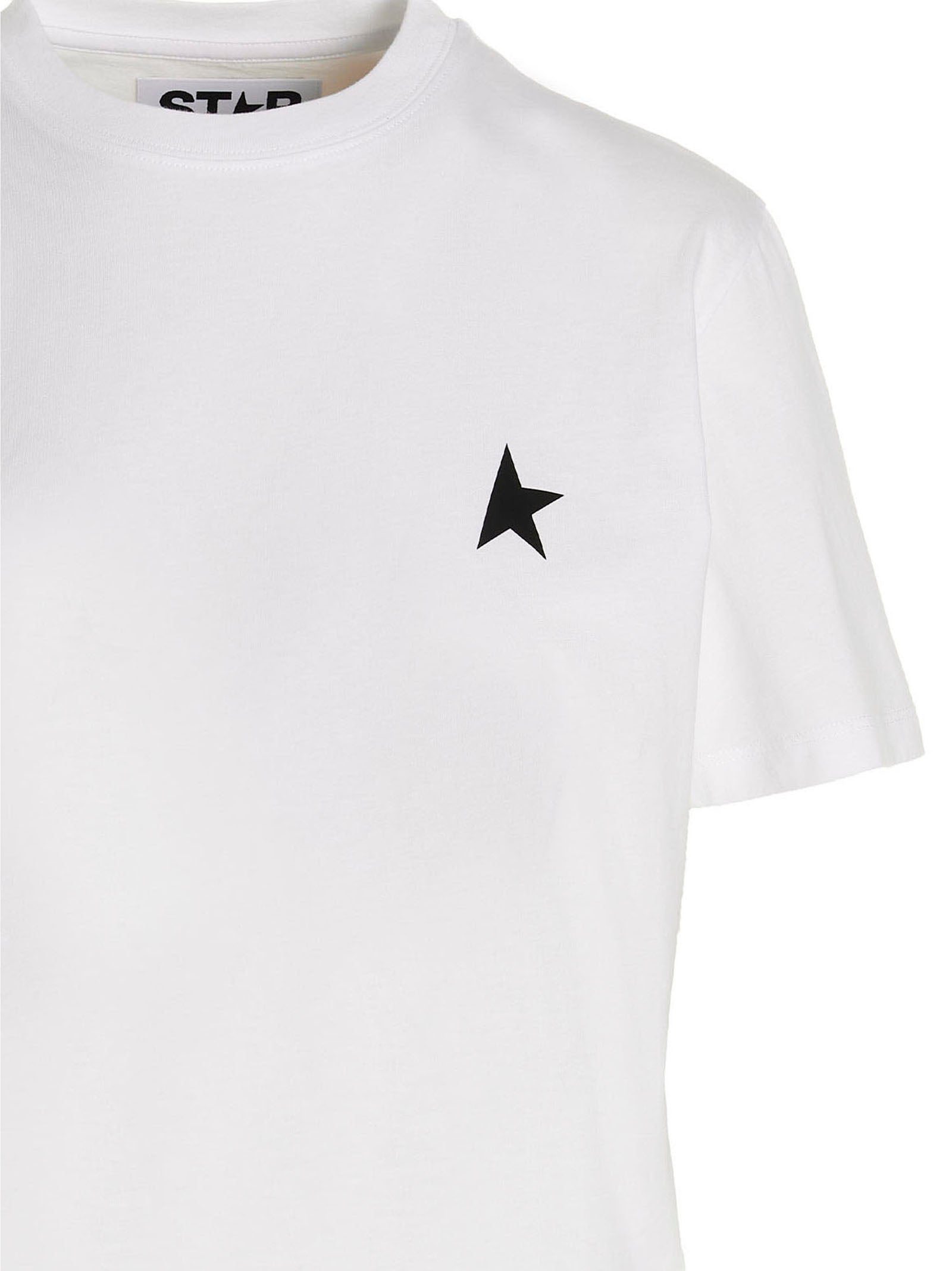 Golden Goose White Cotton T-Shirt - Artisanal Luxury Statement