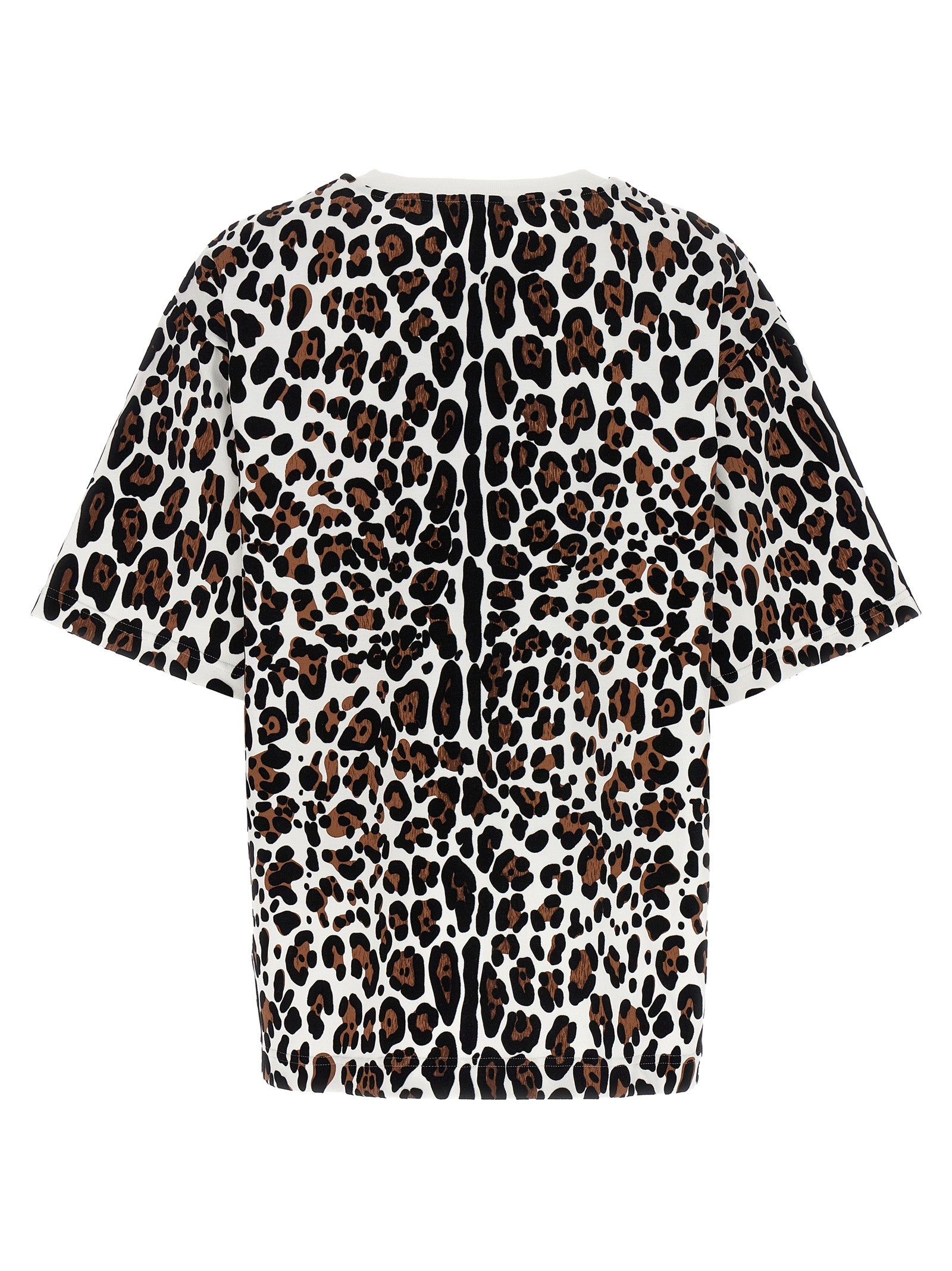 Indulge in the exquisite Dolce & Gabbana Multicolor Cotton T-Shirt, where luxurious cotton meets vibrant animal prints, embodying timeless elegance for the discerning style connoisseur.