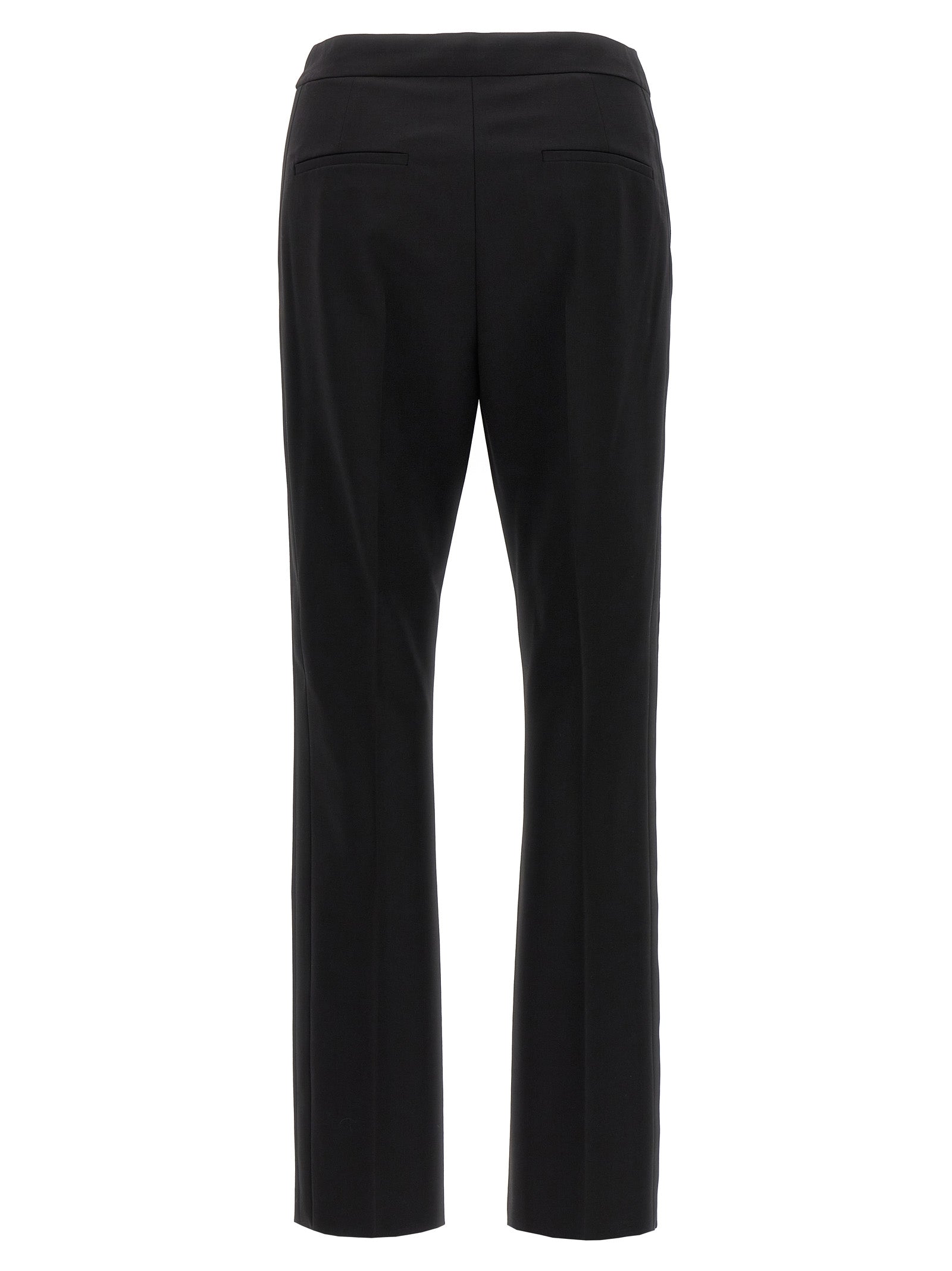 Elevate your wardrobe with Max Mara's Black Virgin Wool Dress Pants, a luxurious blend of fine materials and Italian craftsmanship, perfect for timeless elegance.