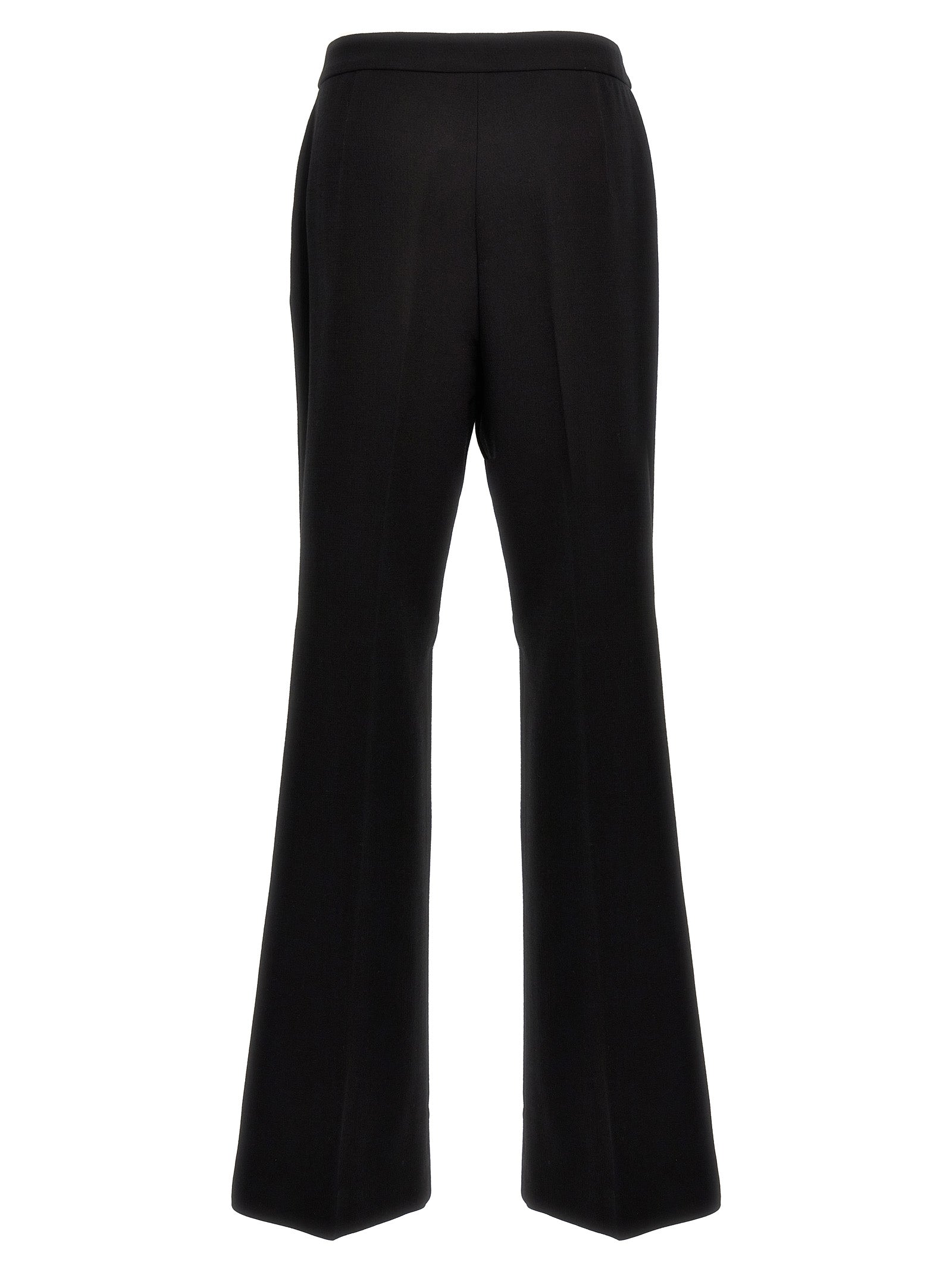 Experience the allure of Moschino's Black Viscose Dress Pants, crafted in Italy with luxurious materials and a bold silhouette, perfect for the discerning individual.