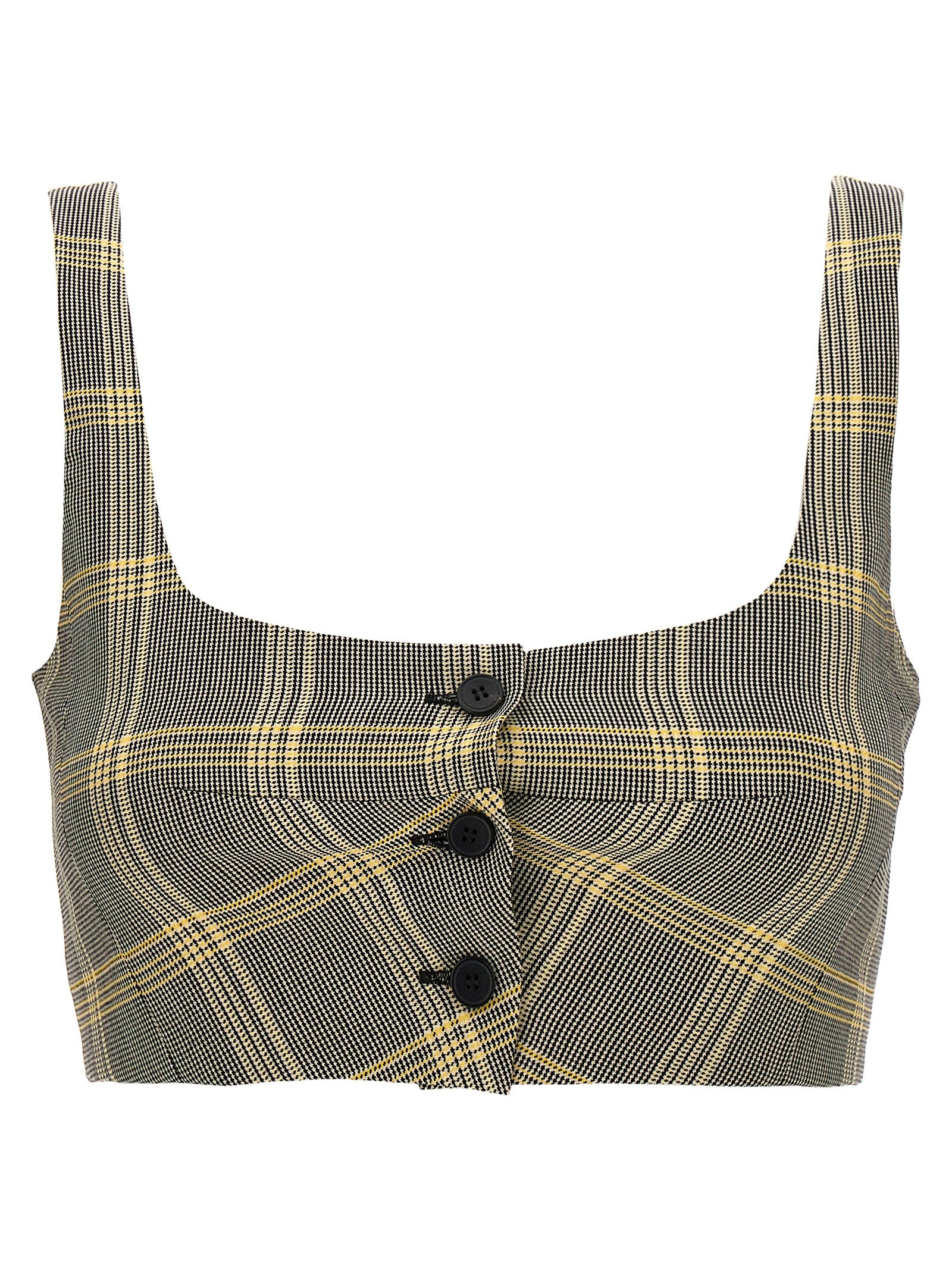 Experience the exquisite Marni Multicolor Virgin Wool Sleeveless T-Shirt, a testament to Italian craftsmanship, blending luxurious materials for timeless elegance.