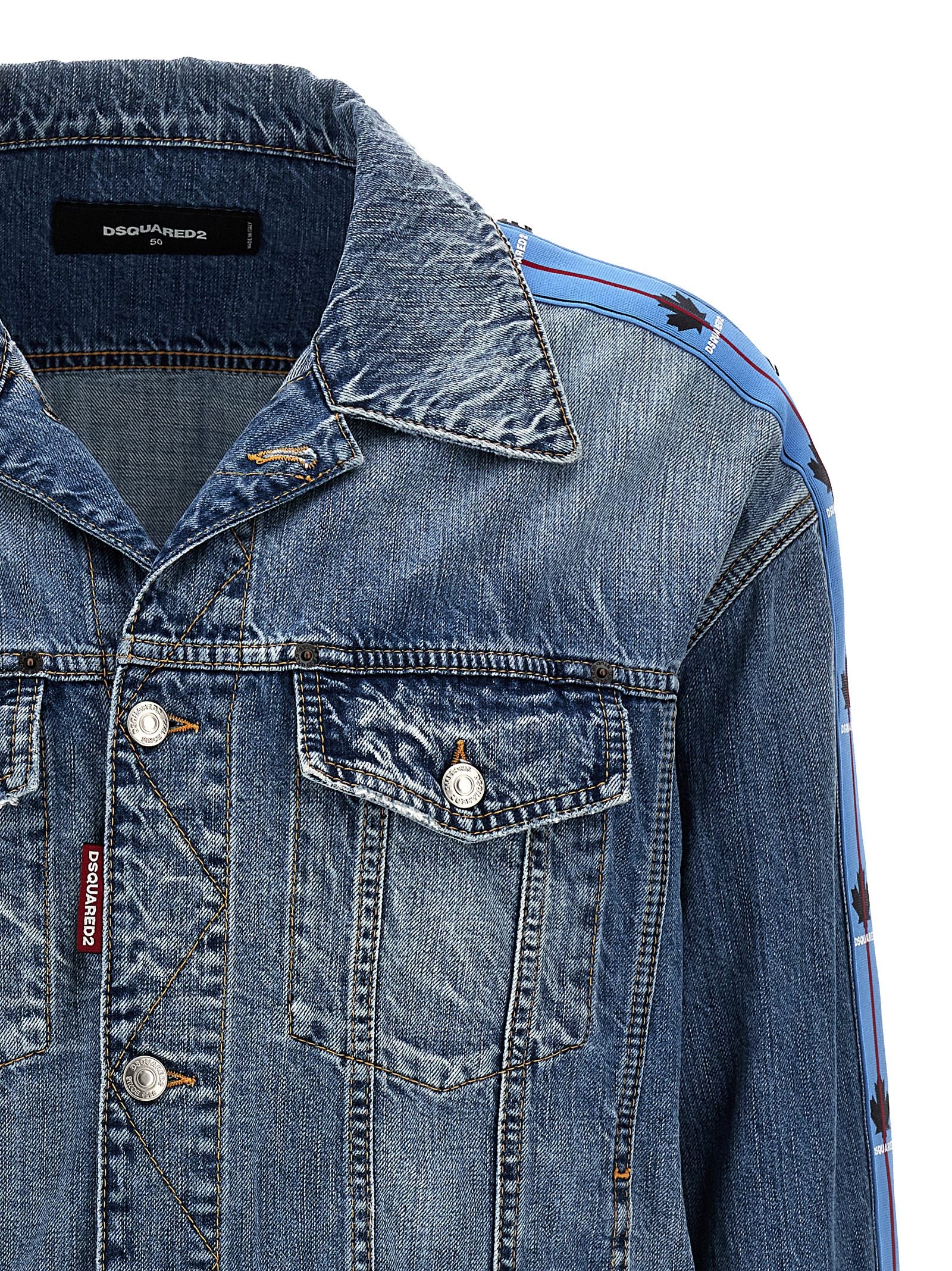Dsquared² Blue Denim Jacket - Artisanal Luxury Fashion Statement