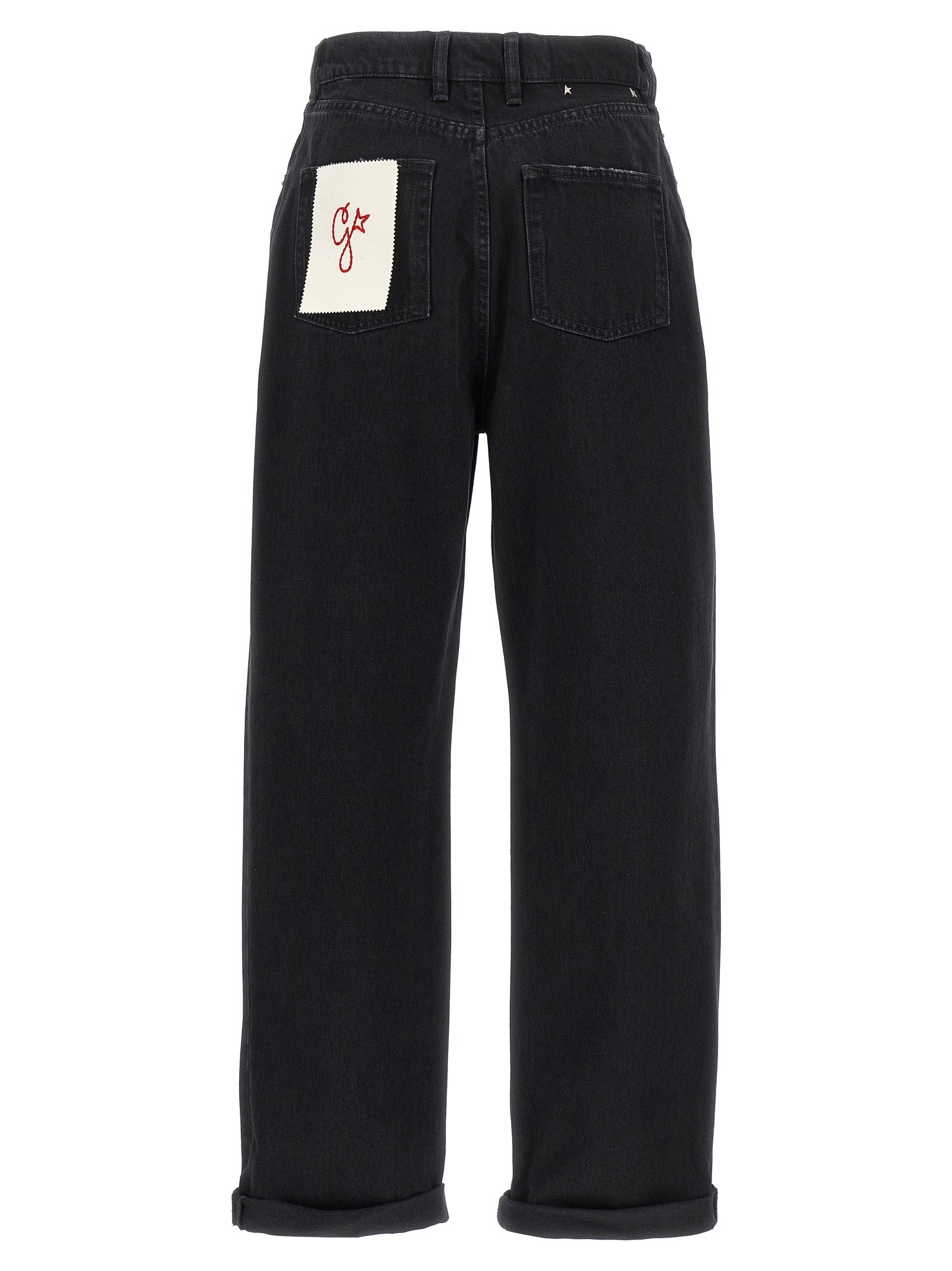 Golden Goose Black Cotton Relaxed Fit Jeans, Artisanal Luxury Denim