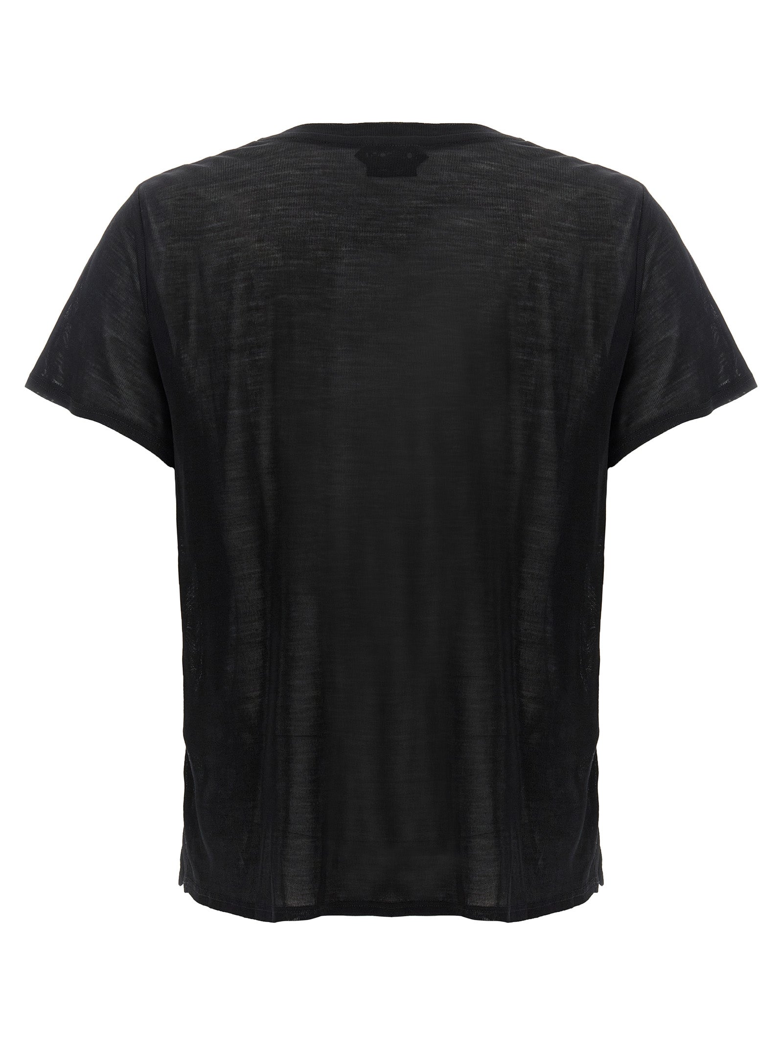 Indulge in the TOM FORD Black Silk T-Shirt, a luxurious essential crafted from 100% silk, exuding sophistication and elegance for any occasion.