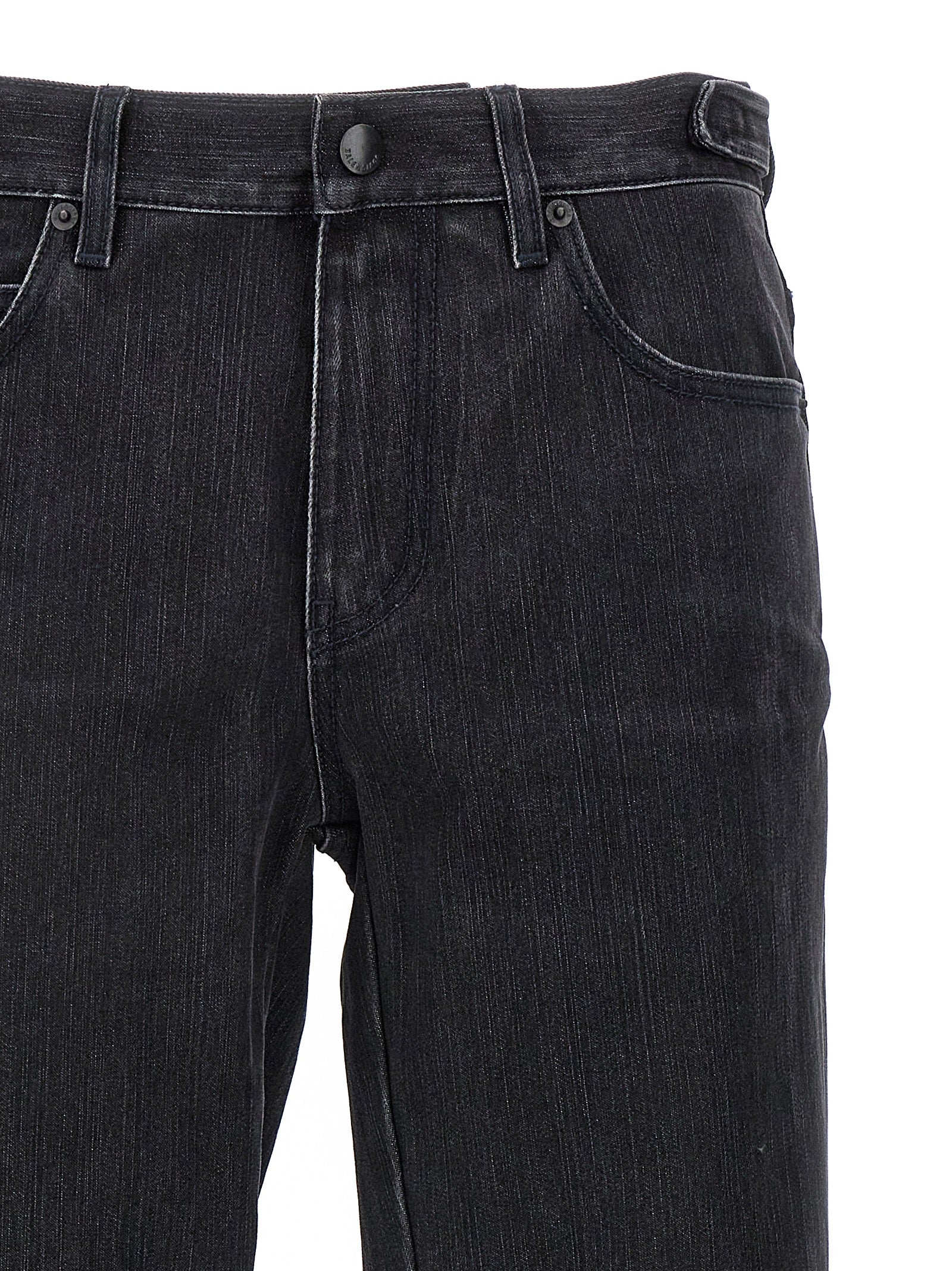 Balenciaga Black Cotton Flared Jeans | Designer Luxury Couture