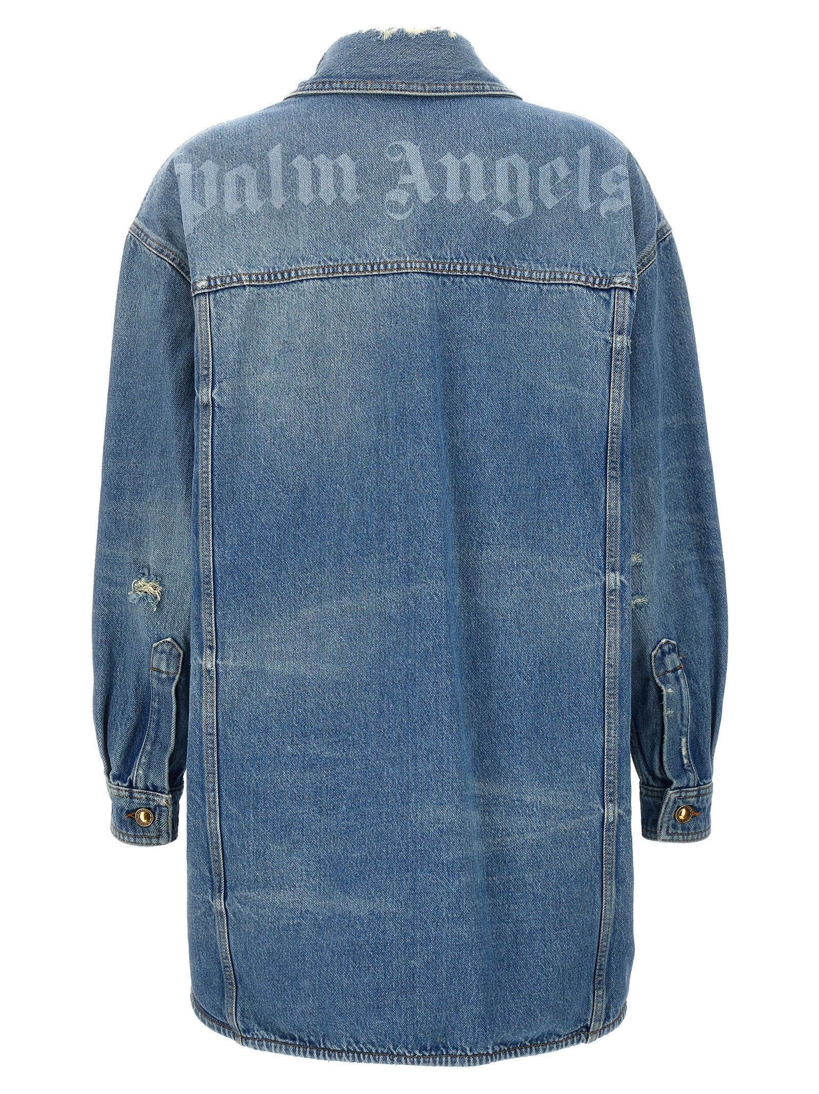 Elevate your wardrobe with the Palm Angels Blue Cotton Denim Jacket, a luxurious blend of artisanal craftsmanship and contemporary style, perfect for discerning tastes.