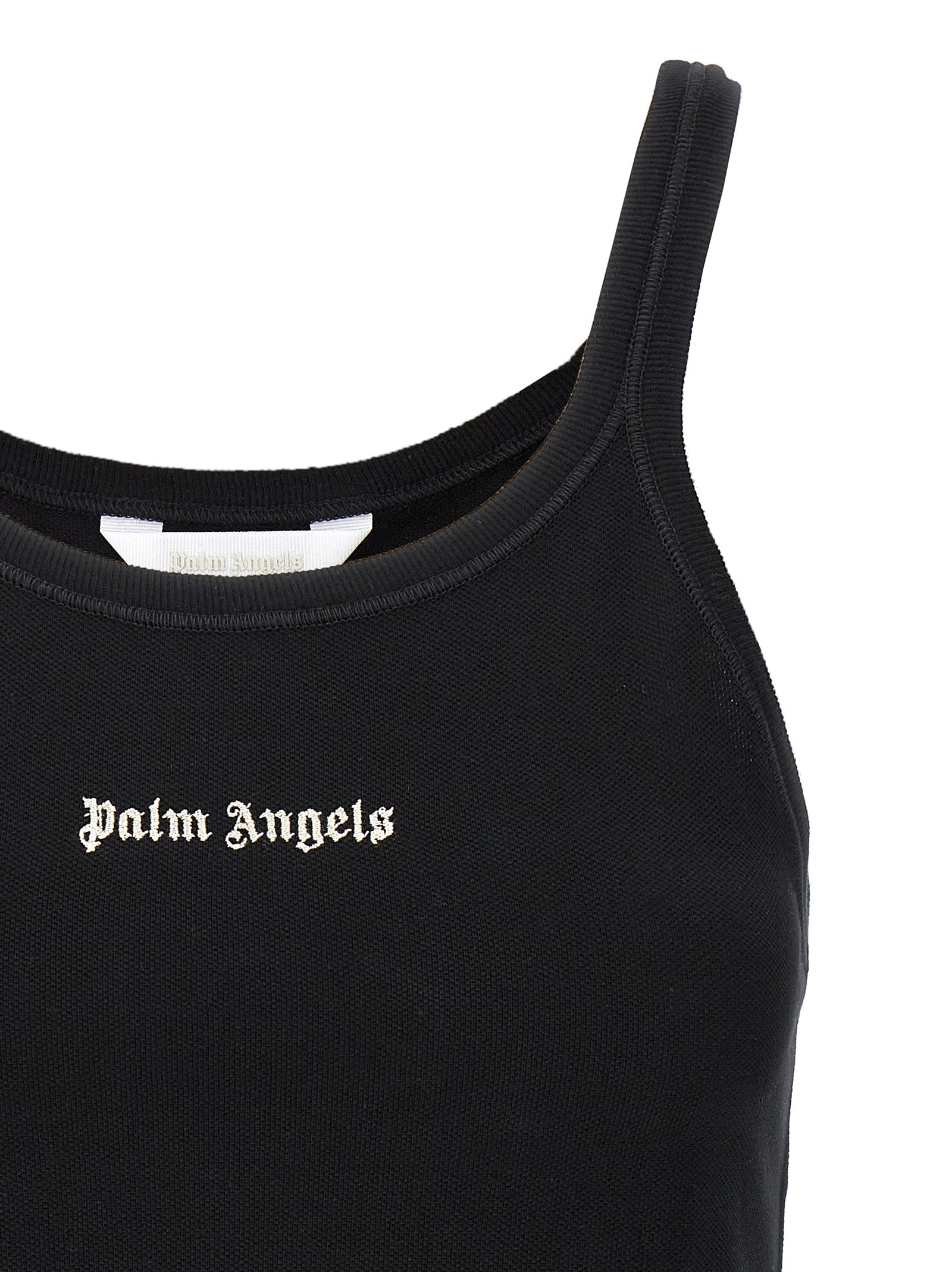 Elevate your wardrobe with the Palm Angels Bicolor Cotton Sport Bra, a luxurious blend of streetwear elegance and comfort, crafted in Italy for the discerning fashion connoisseur.