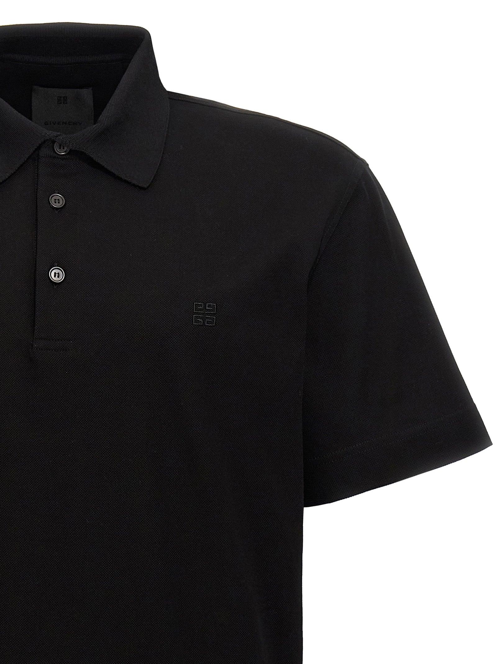 Givenchy Black Cotton Polo Shirt - Designer Luxury Essential