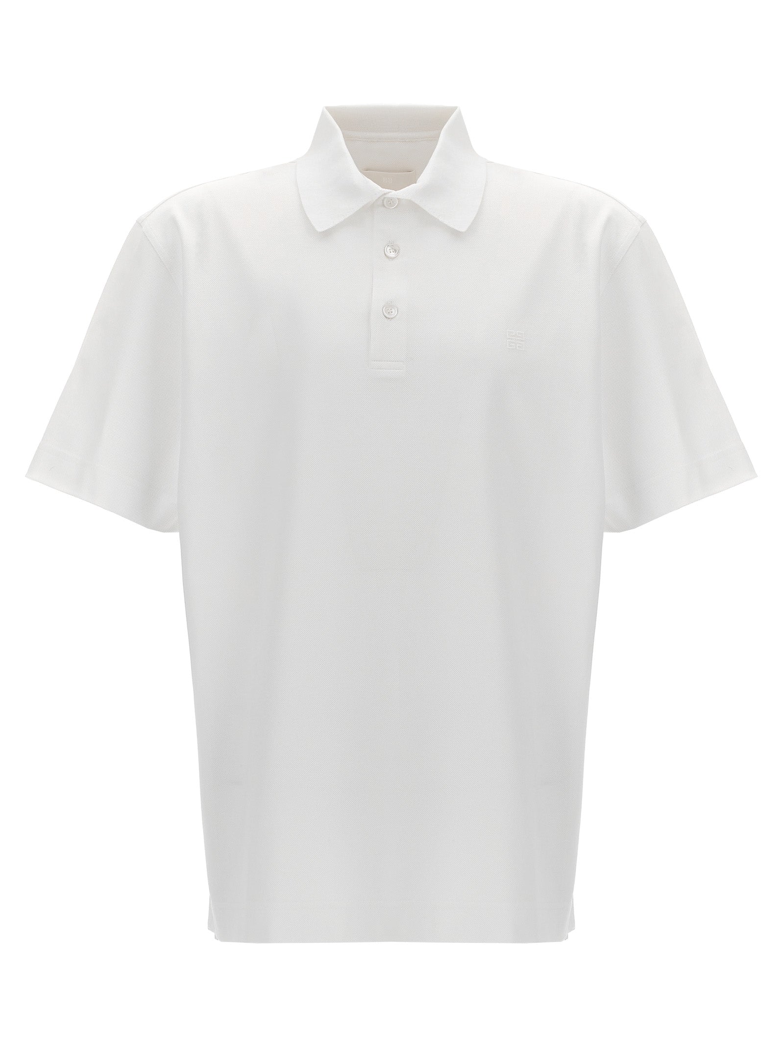 Givenchy White Cotton Polo Shirt | Luxurious Designer Fashion