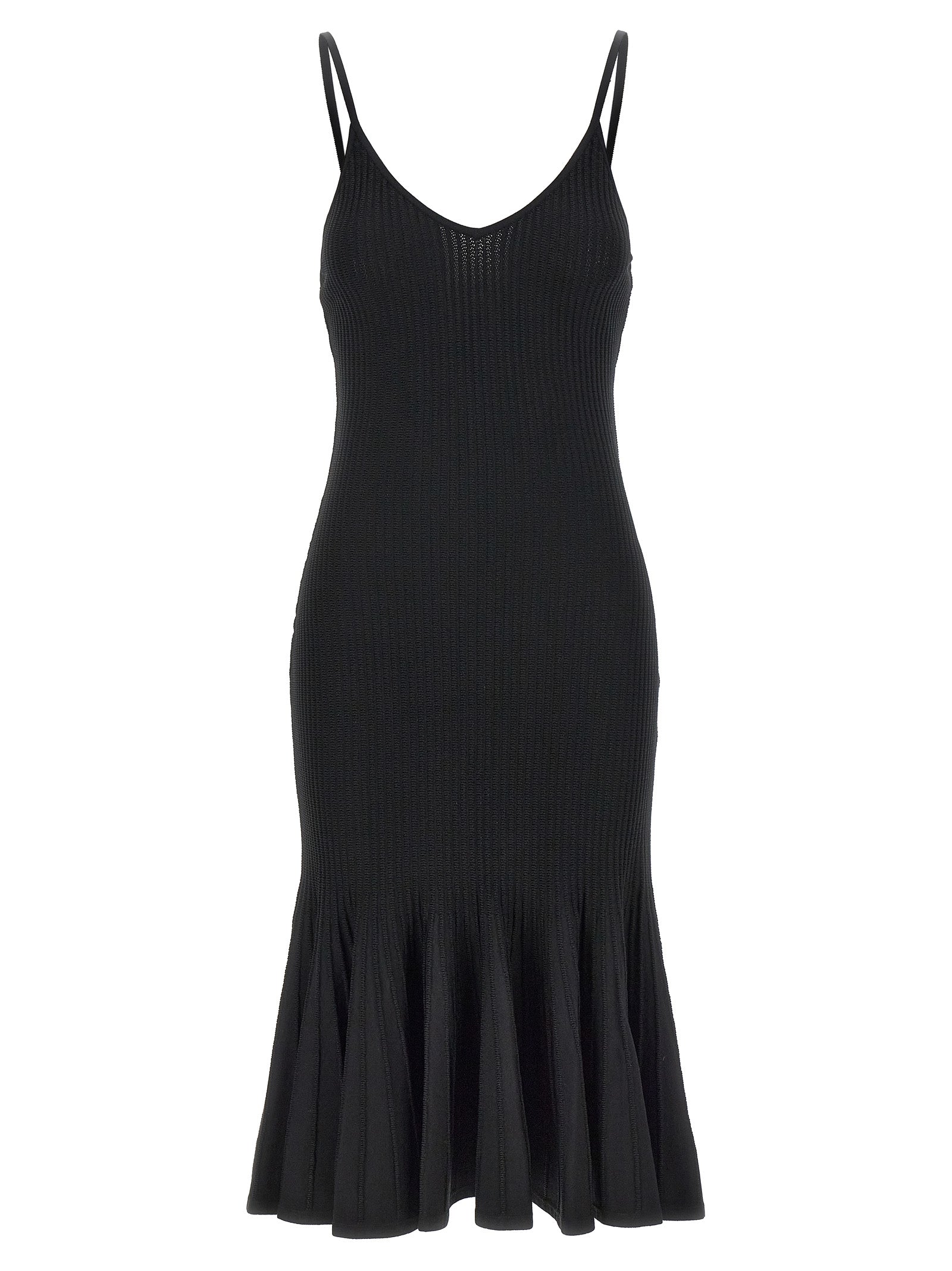 Indulge in the Khaite Black Viscose Midi Dress, a luxurious blend of sophistication and allure, crafted in Italy for timeless elegance and effortless grace.