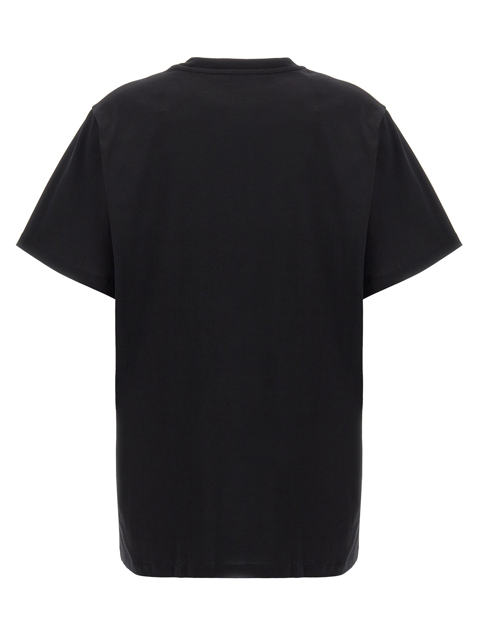 Indulge in the Max Mara Black Cotton T-Shirt, a luxurious staple crafted from 100% cotton, embodying timeless elegance and refined sophistication for the discerning individual.